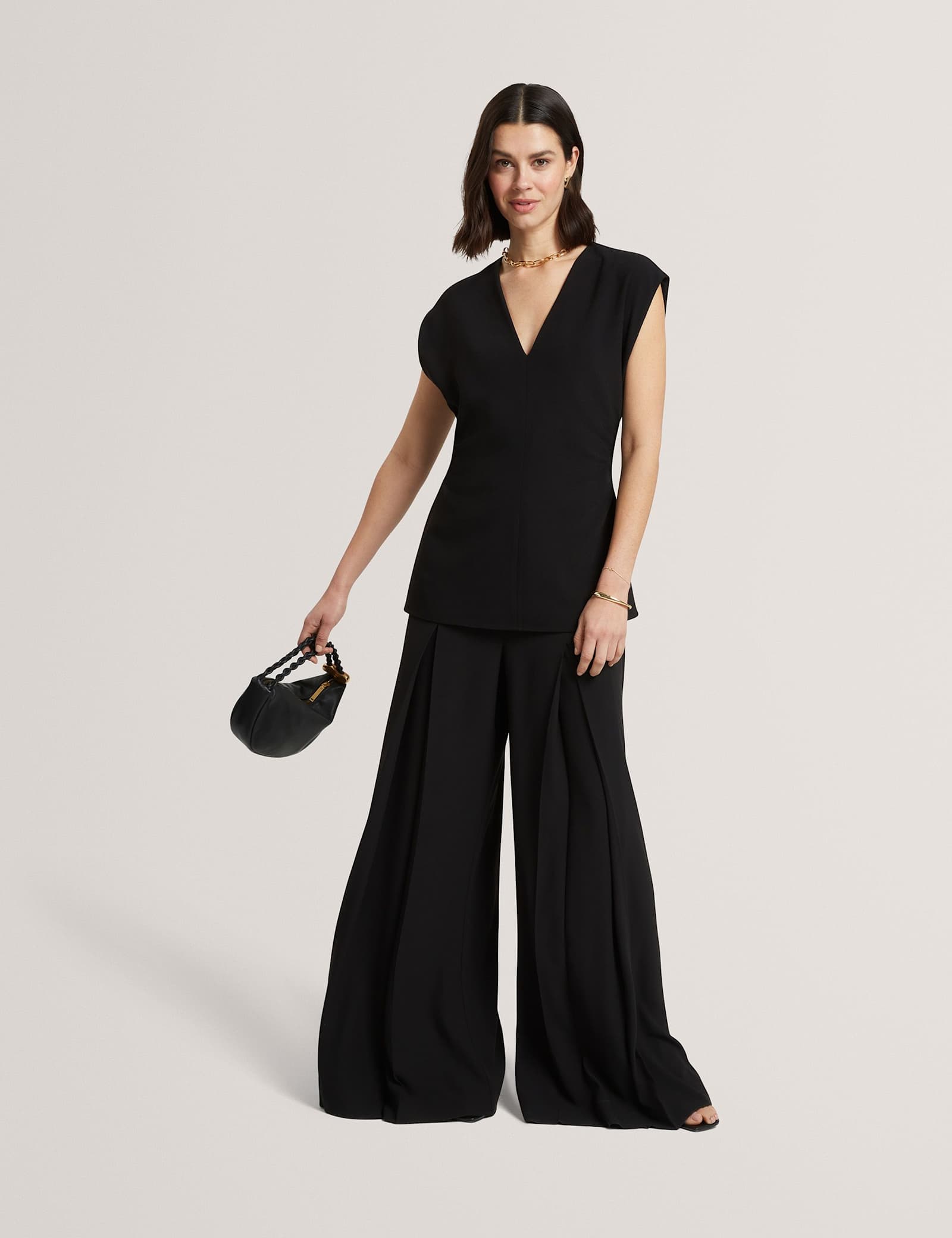 Ruched V-Neck Top - image 5