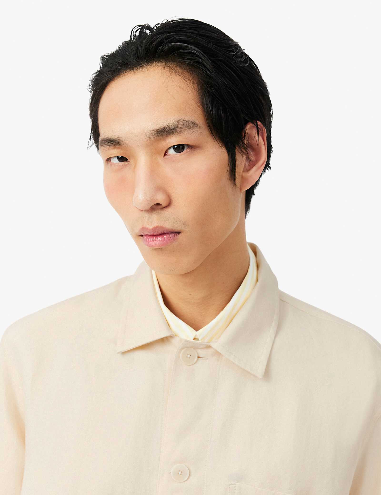 Relaxed Fit Linen Rich Twill Overshirt - image 3