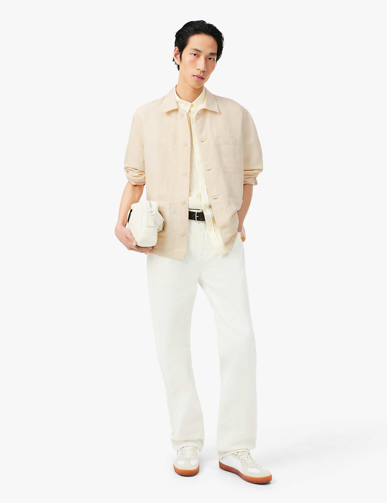 Relaxed Fit Linen Rich Twill Overshirt - image 4