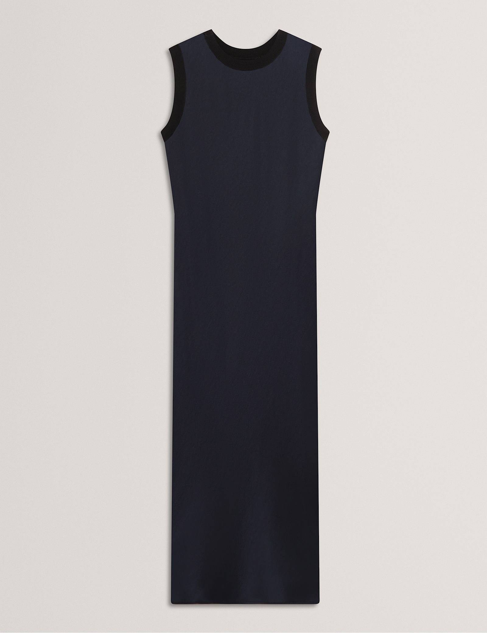 Knitted Back Maxi Slip Dress - image 1