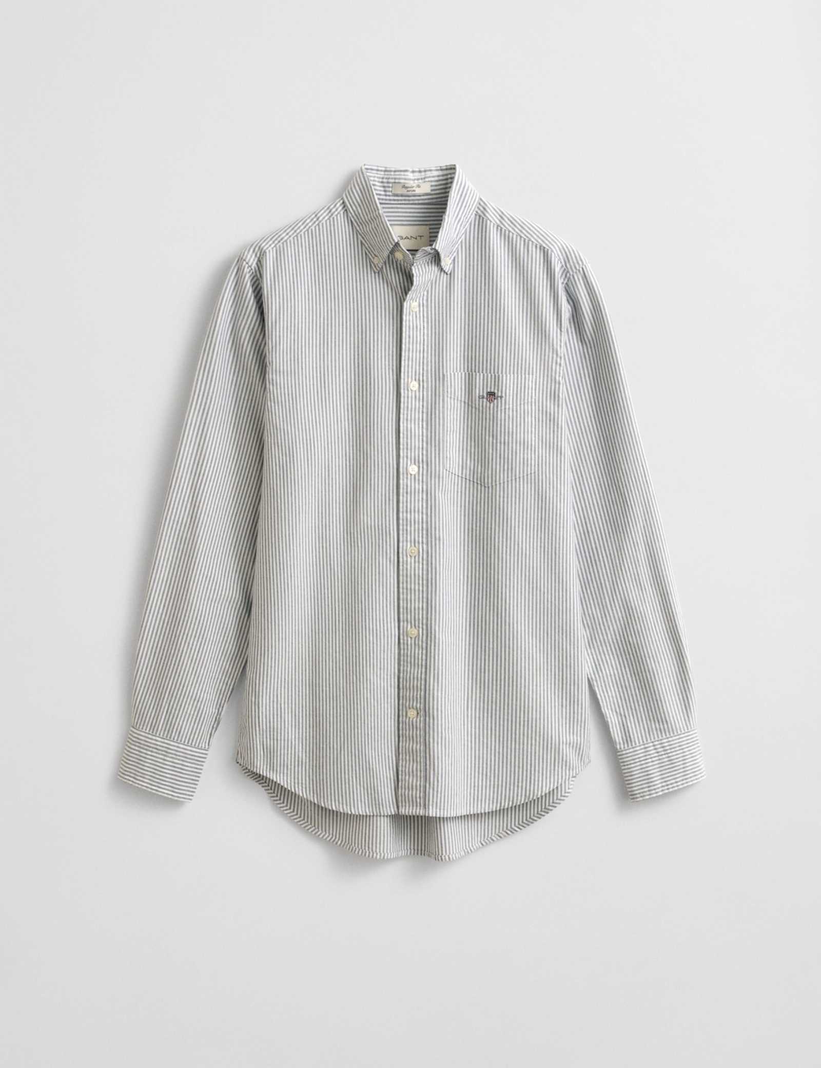 Regular Fit Pure Cotton Striped Oxford Shirt - image 1