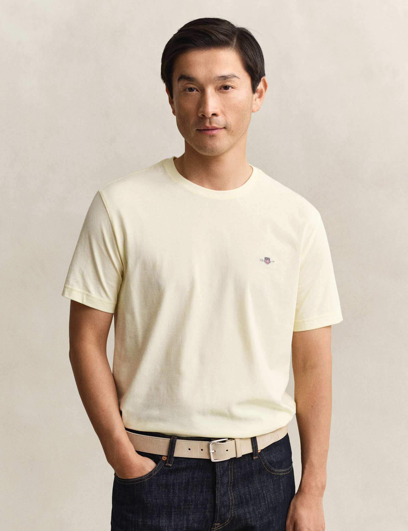 Pure Cotton Shield Logo Crew Neck T-Shirt - image 2