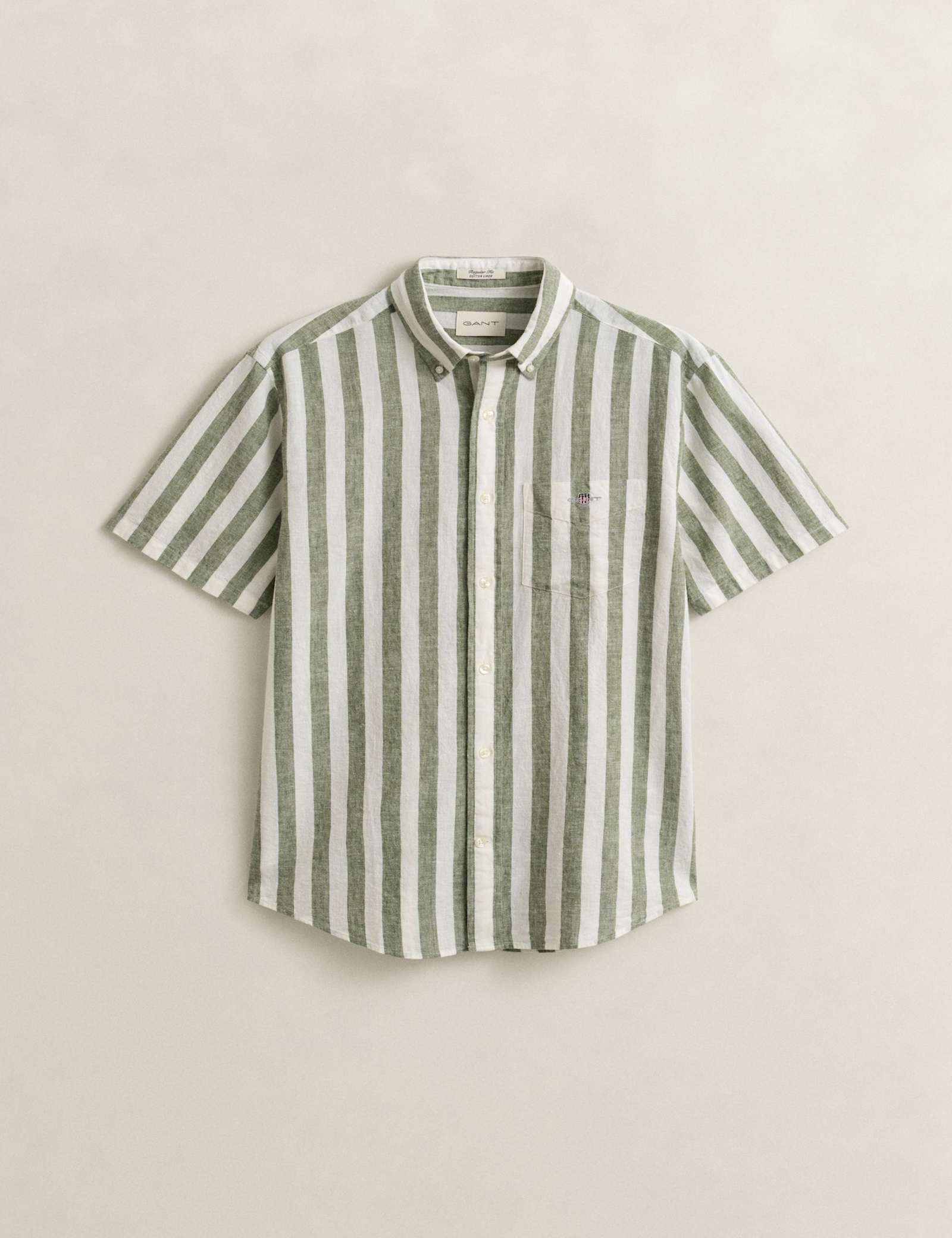 Regular Fit Linen Rich Striped Shirt - image 1