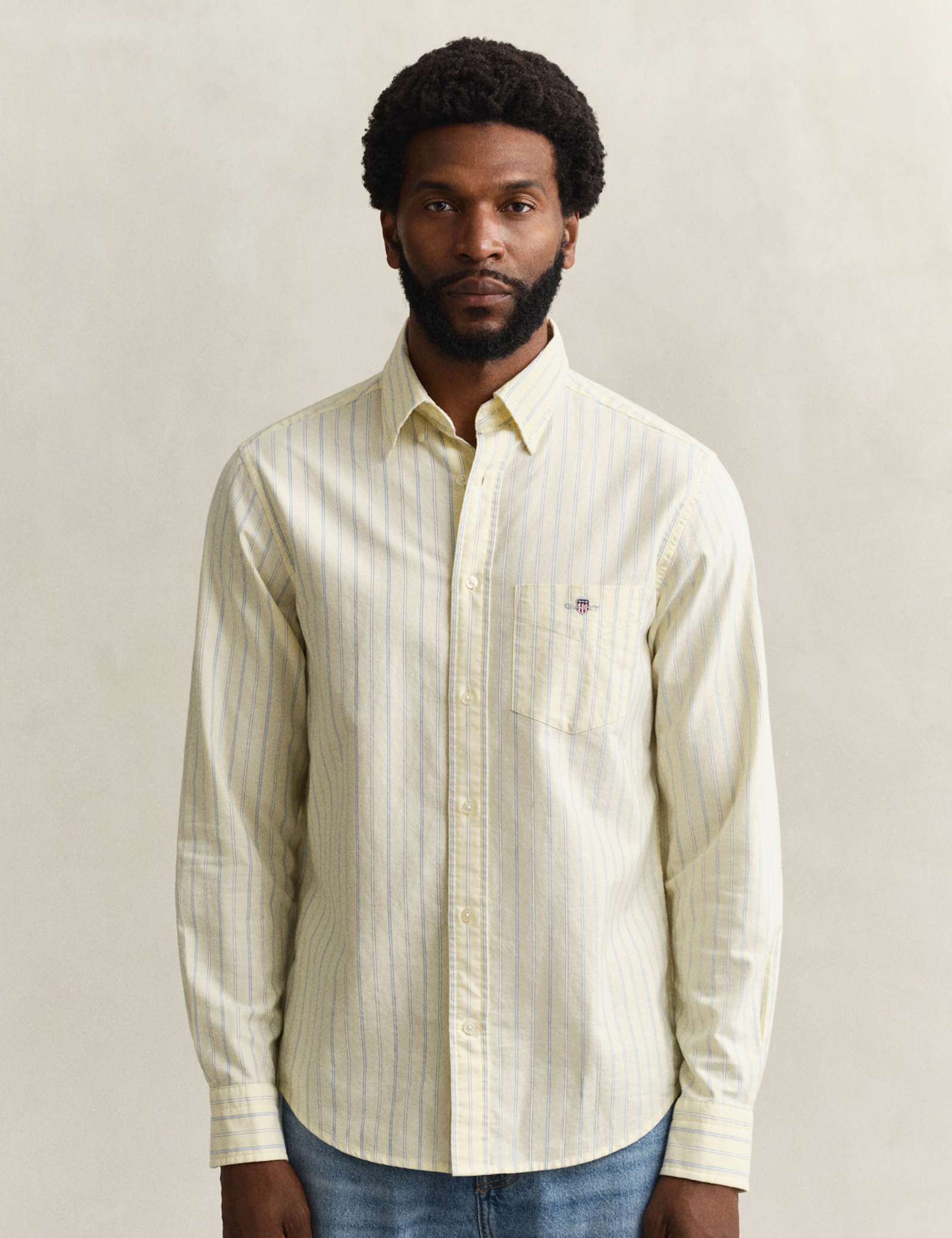 Regular Fit Pure Cotton Striped Oxford Shirt - image 4