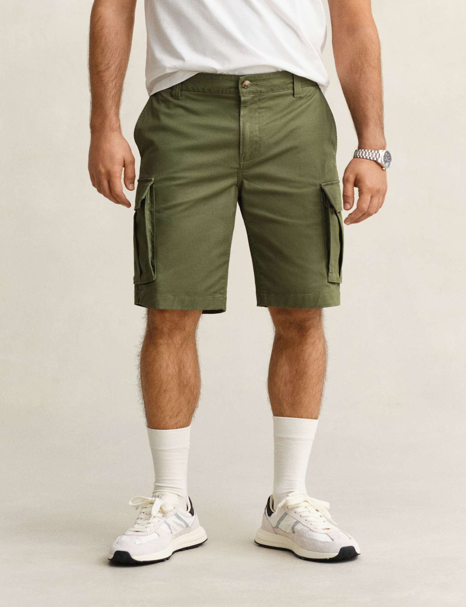 Regular Fit Twill Cargo Shorts - image 2