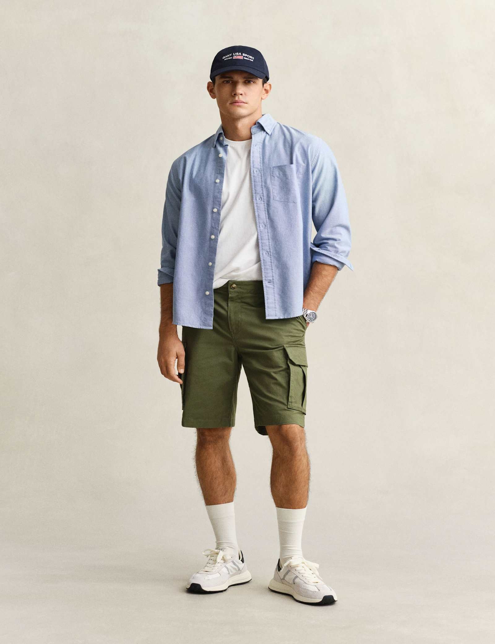 Regular Fit Twill Cargo Shorts - image 3