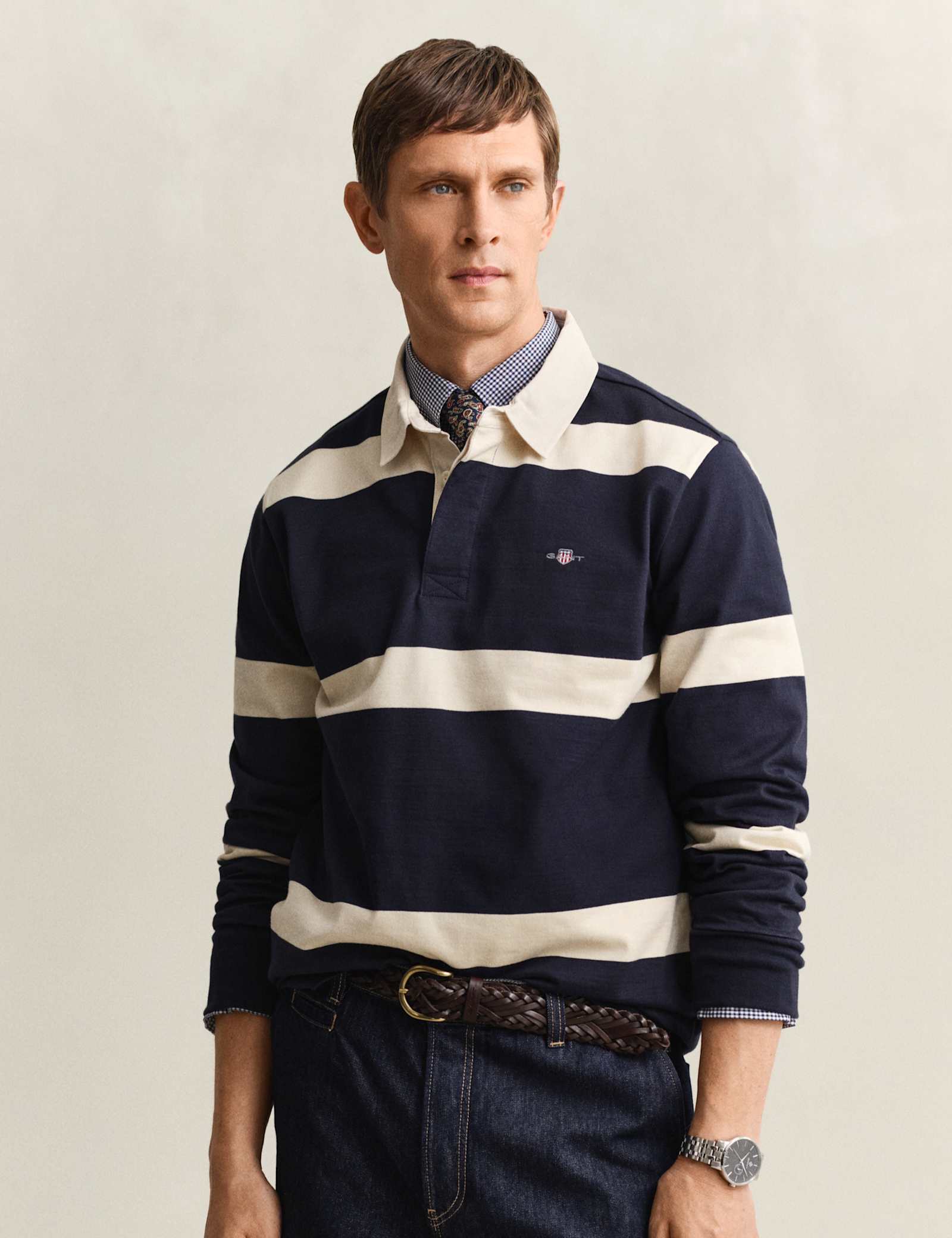 Pure Cotton Striped Rugby Shirt - image 1
