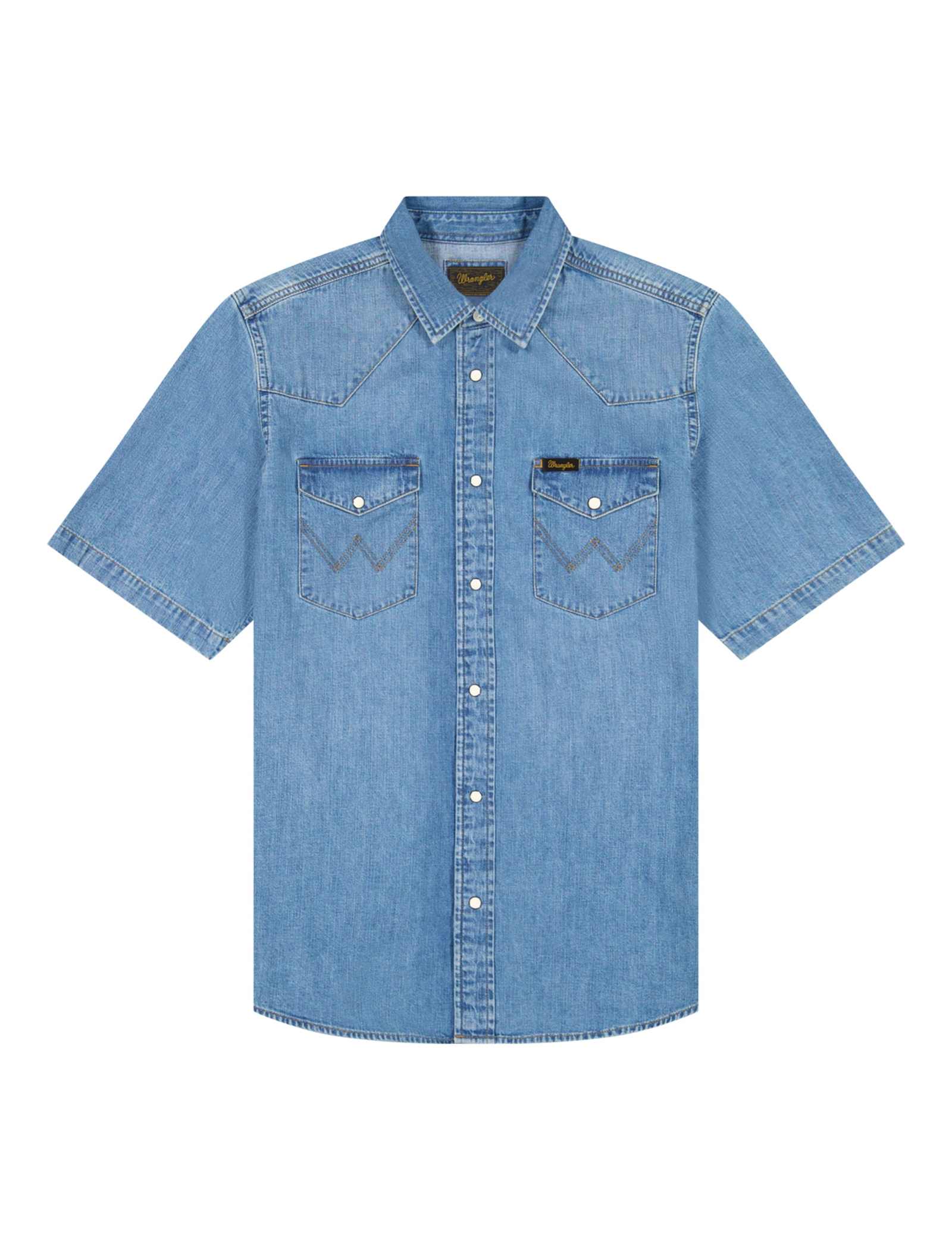 Western Short Sleeve Denim Shirt - image 1