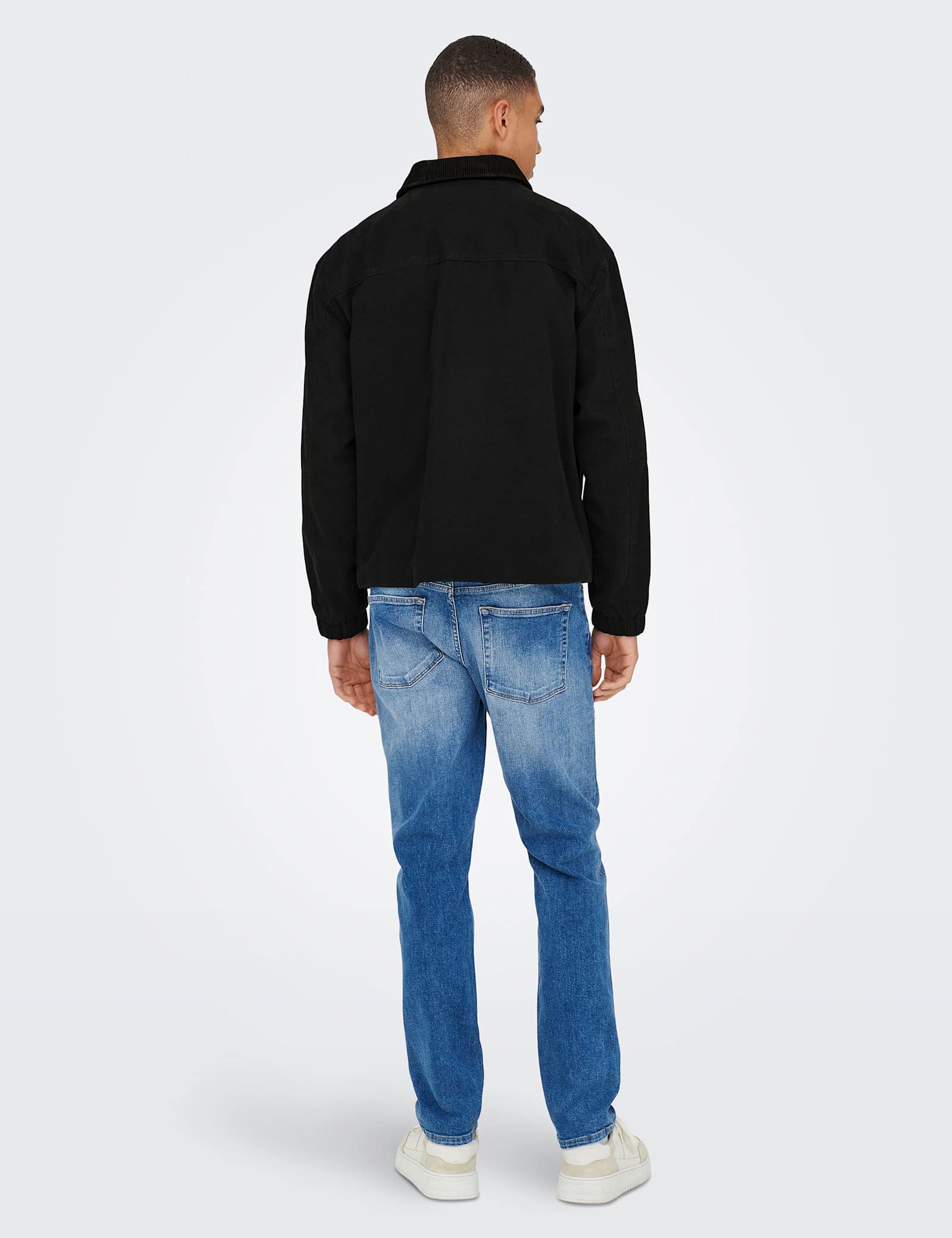 Pure Cotton Corduroy Collar Harrington Jacket - image 4