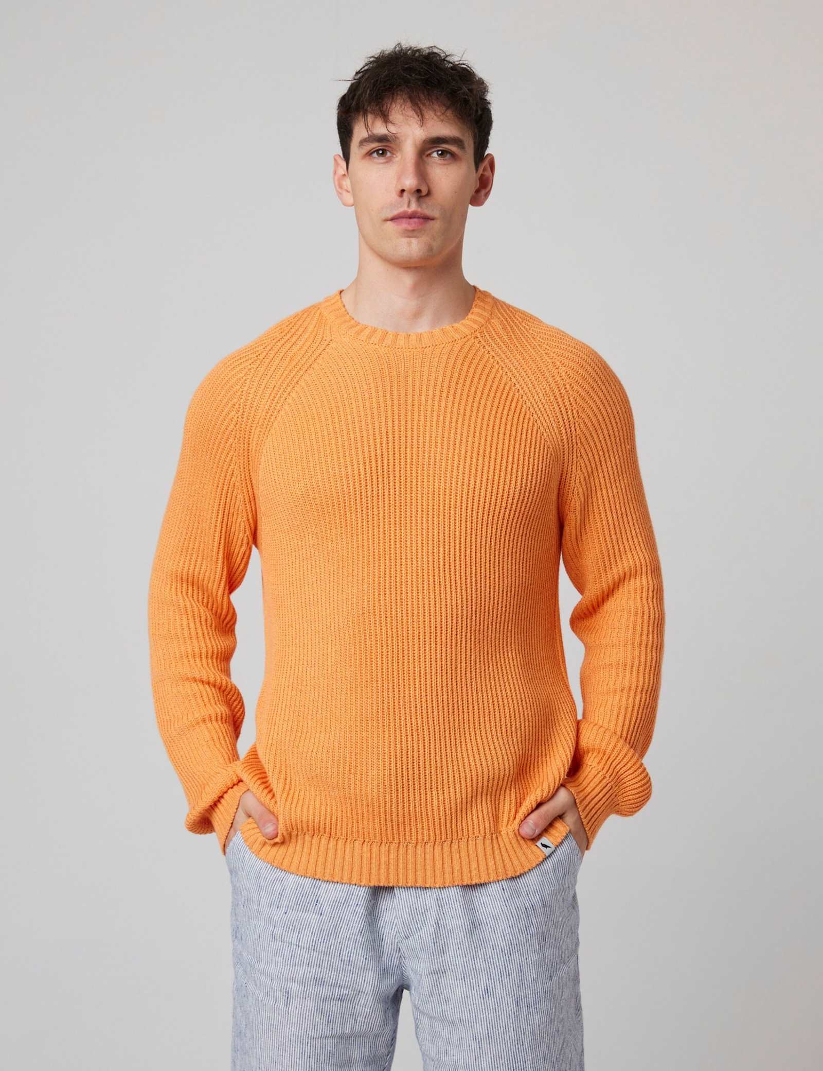 Pure Cotton Textured Crew Neck Jumper - image 1
