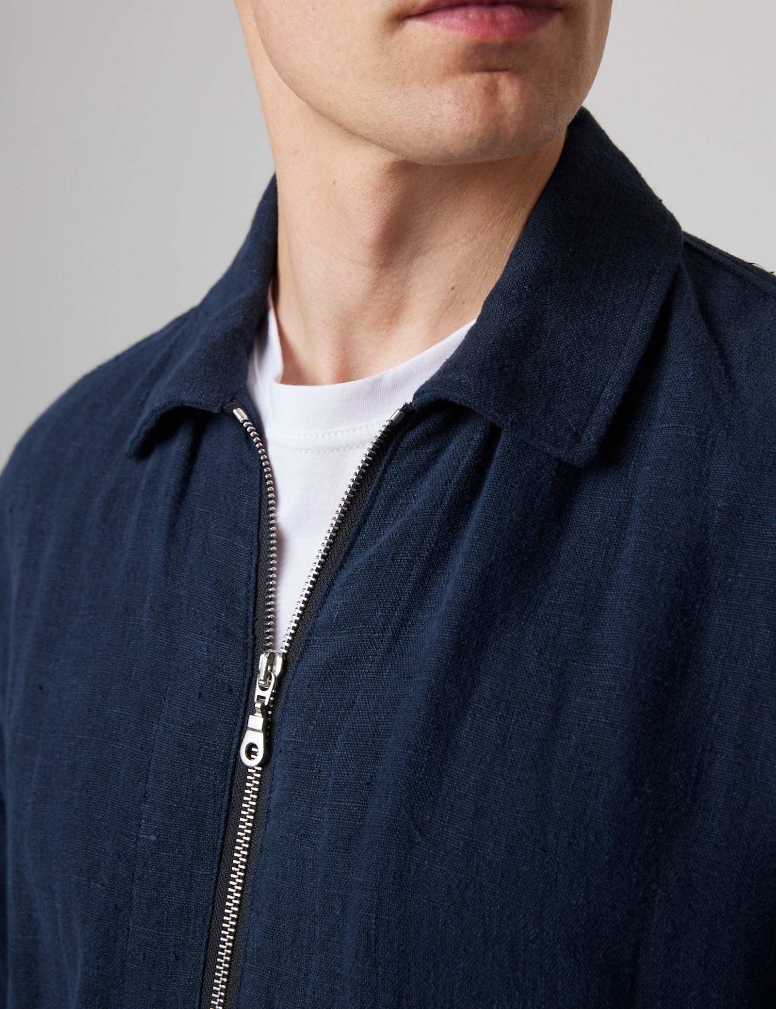 Pure Linen Bomber Jacket - image 4