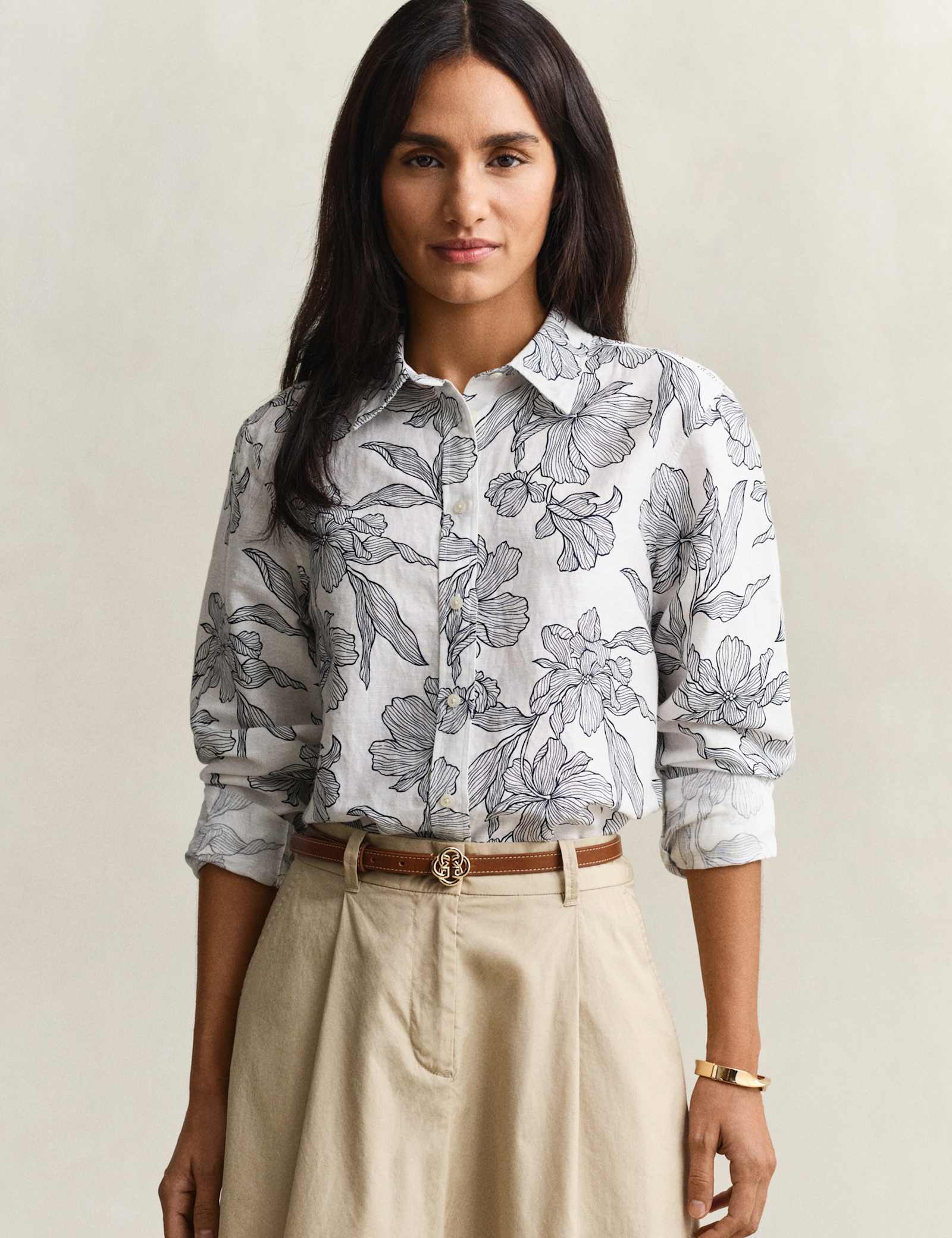 Linen Rich Floral Shirt - image 4
