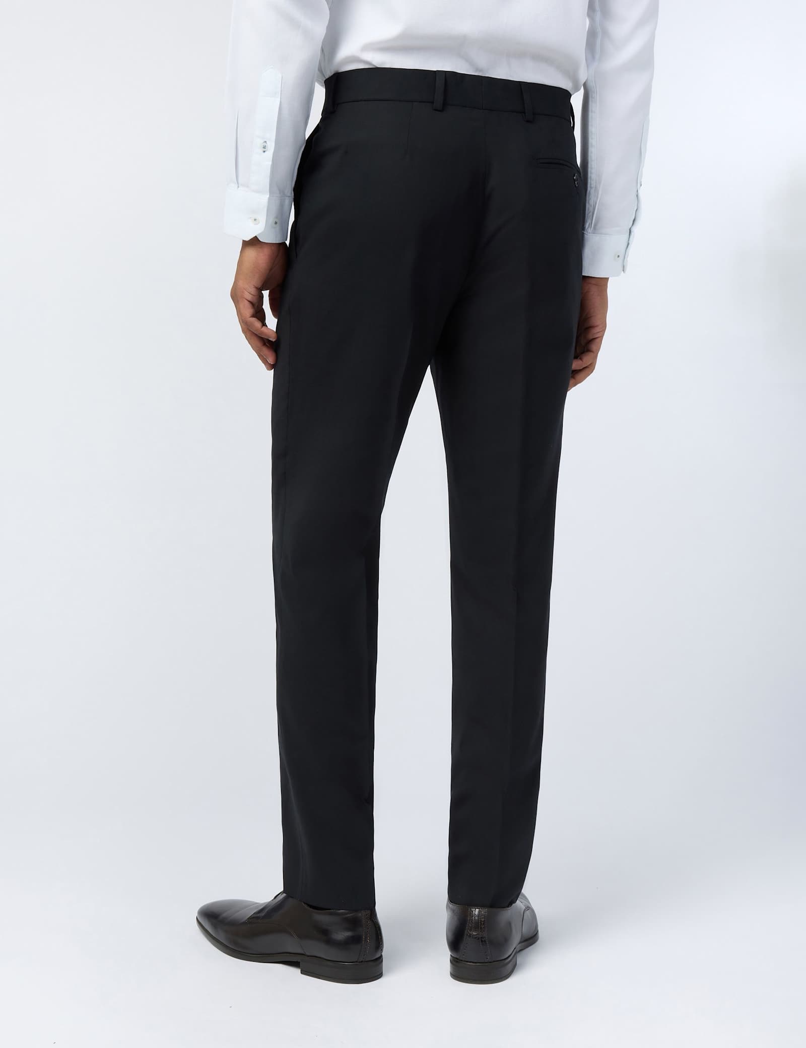 Slim Fit Wool Rich Flat Front Performance Trousers - image 2