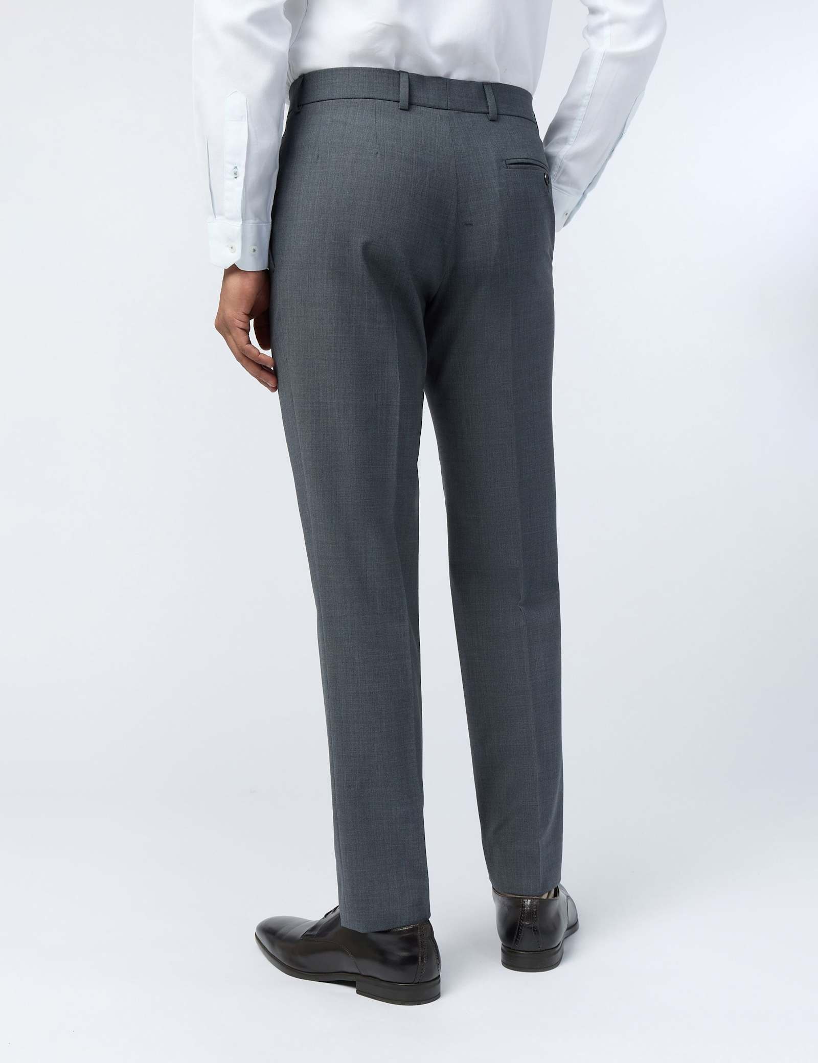 Slim Fit Wool Rich Flat Front Performance Trousers - image 2