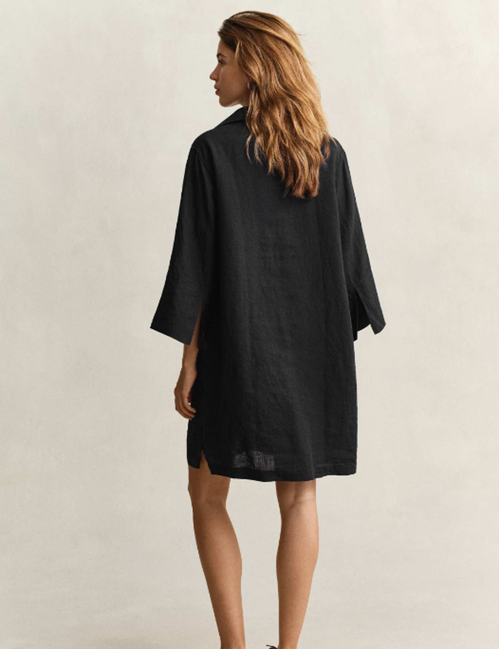 Pure Linen Knee Length Shift Dress - image 5