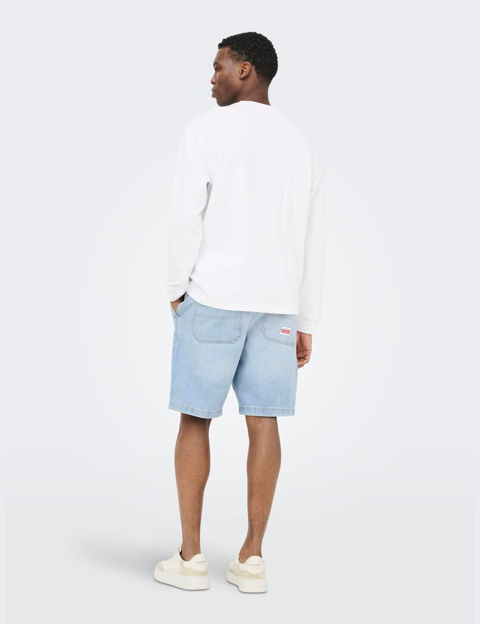 Denim Drawstring Shorts - image 2