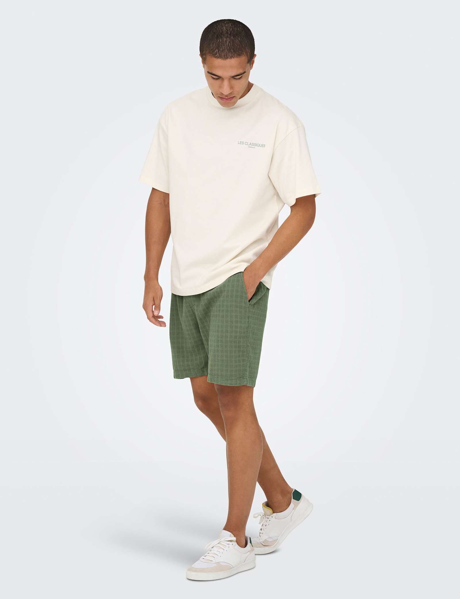 Latham Regular Fit Shorts with Linen - image 5