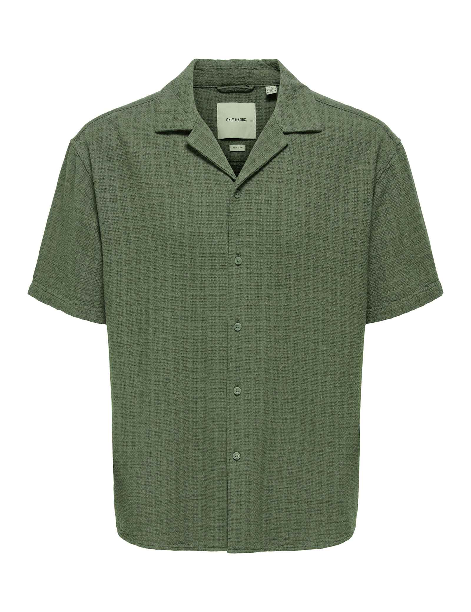 Regular Fit Textured Check Short Sleeve Shirt - image 1