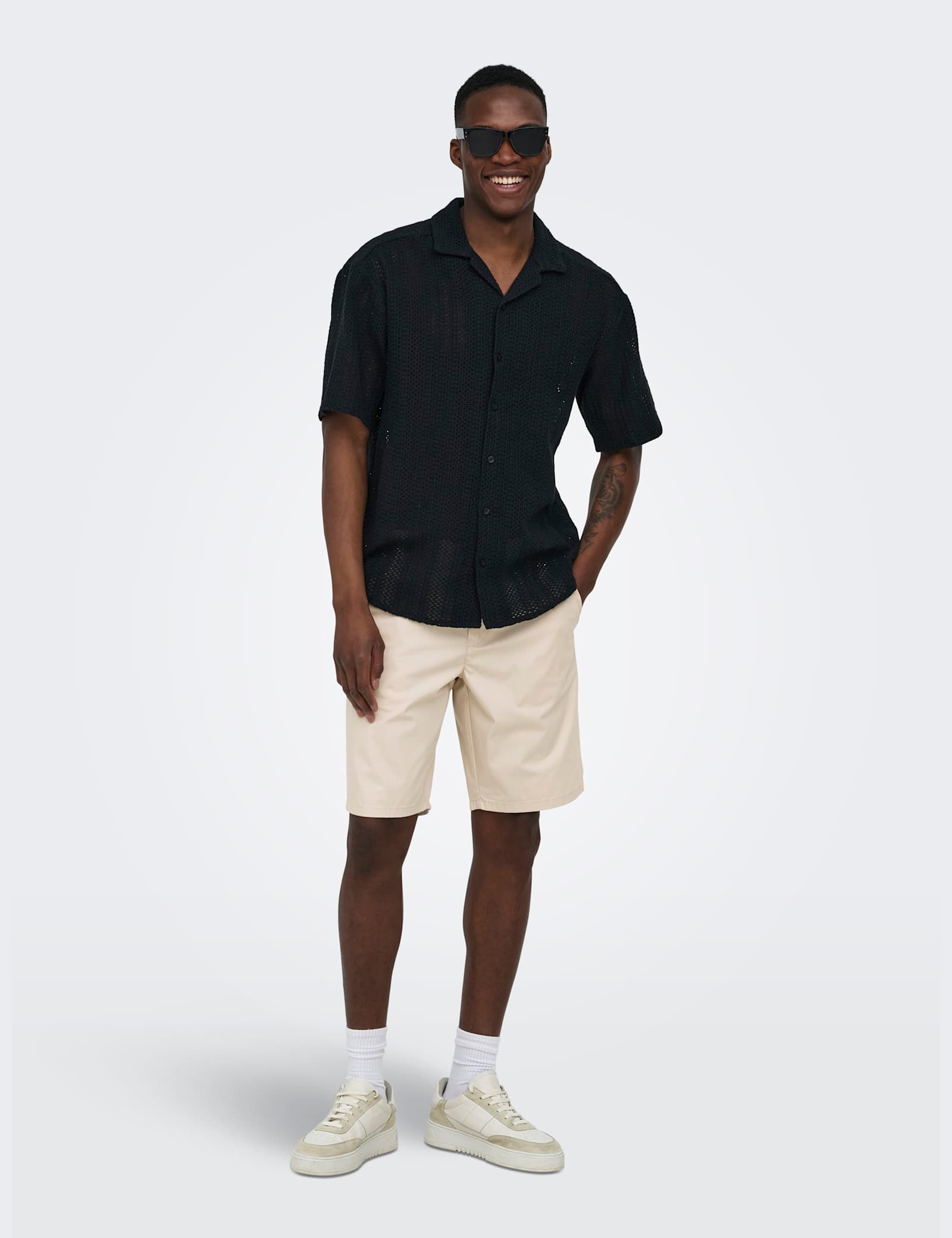 Cotton Rich Knitted Short Sleeve Shirt - image 3