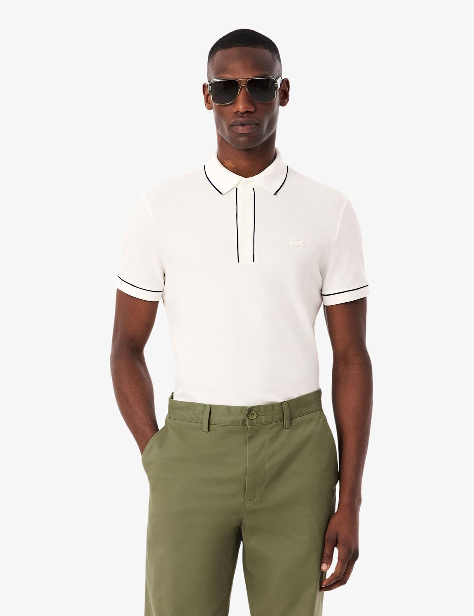 Cotton Rich Pique Tipped Polo Shirt - image 3