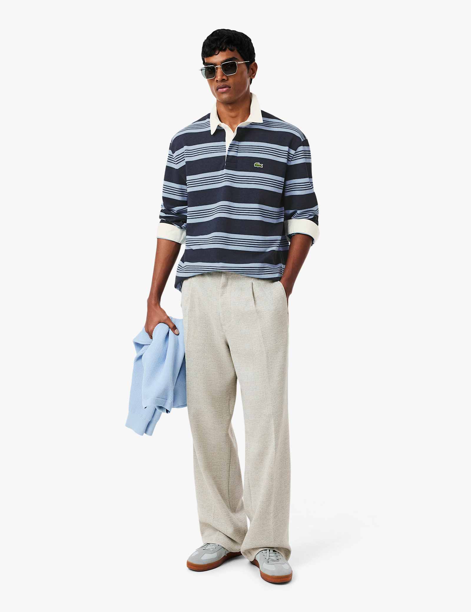 Pure Cotton Pique Striped Rugby Shirt - image 3