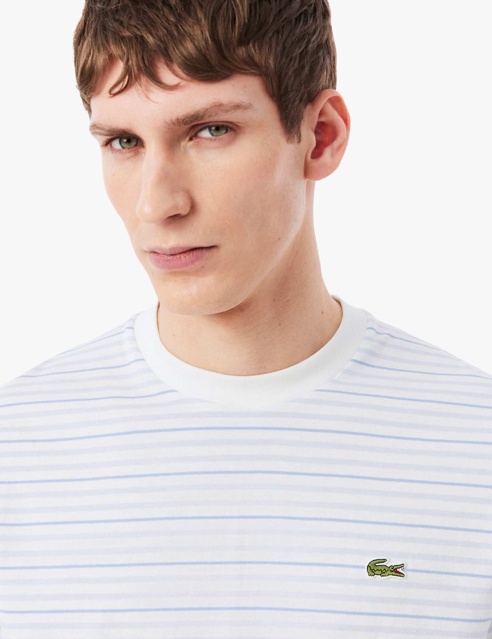Cotton Rich Striped Crew Neck T-Shirt - image 2