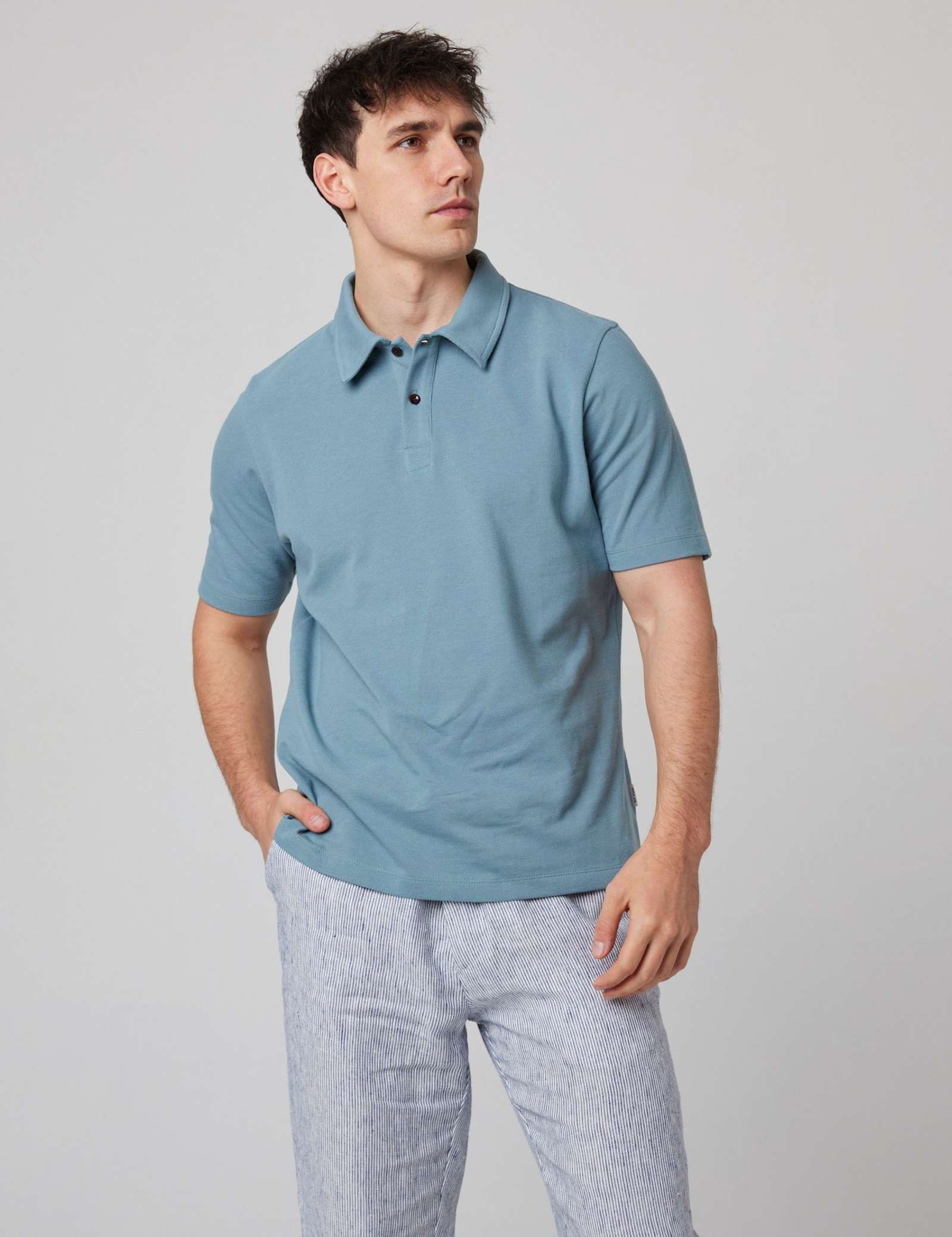 Pure Cotton Pique Polo Shirt - image 1
