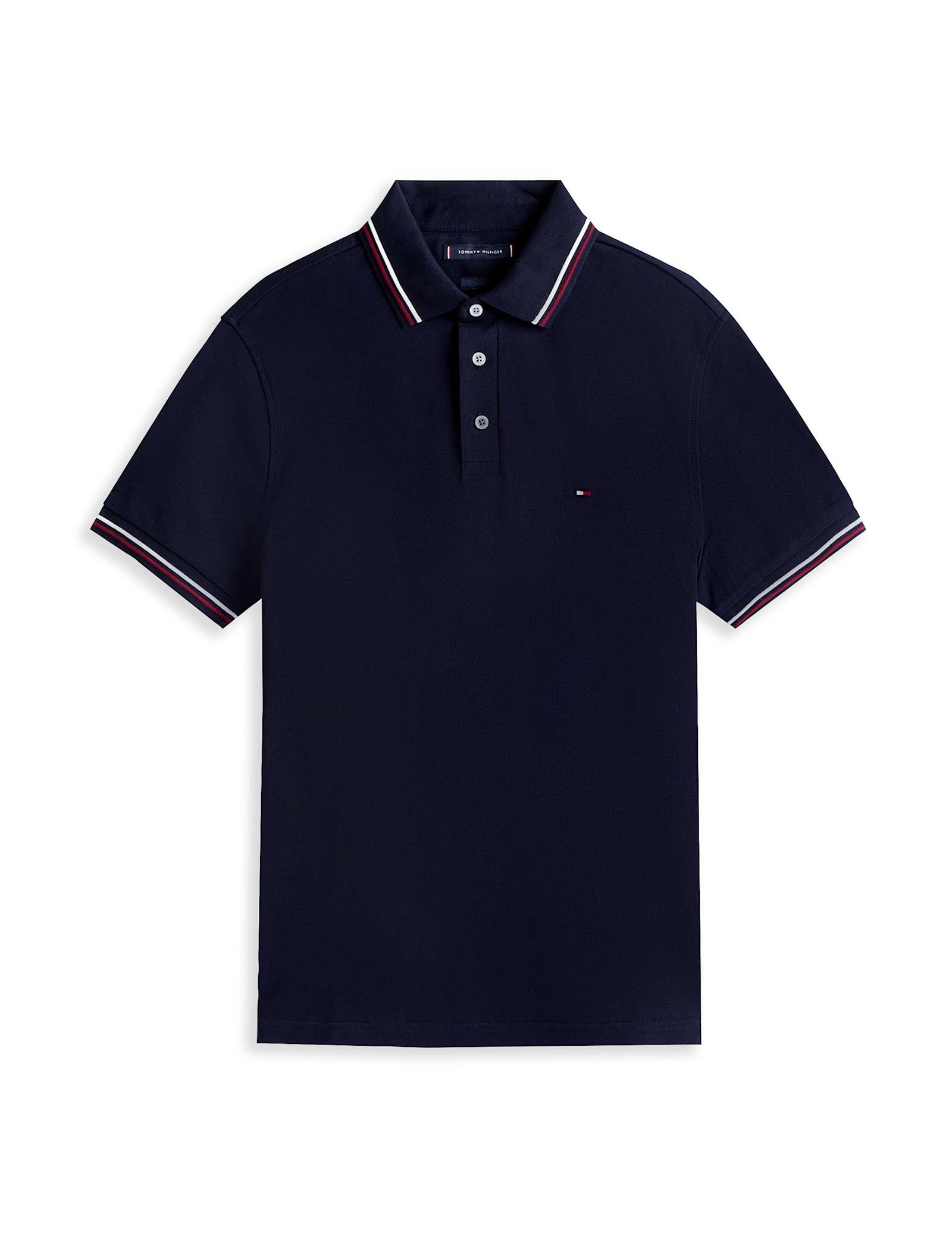 Slim Fit Cotton Rich Pique Tipped Polo Shirt - image 1