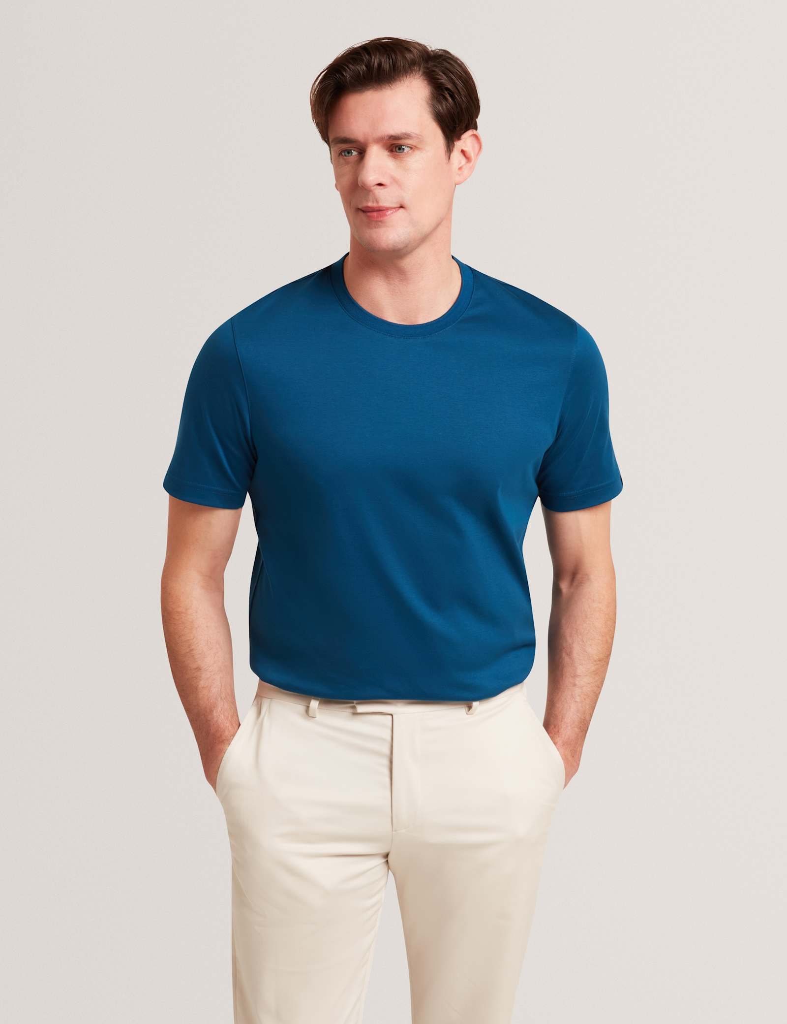 Pure Cotton Crew Neck T-Shirt - image 2