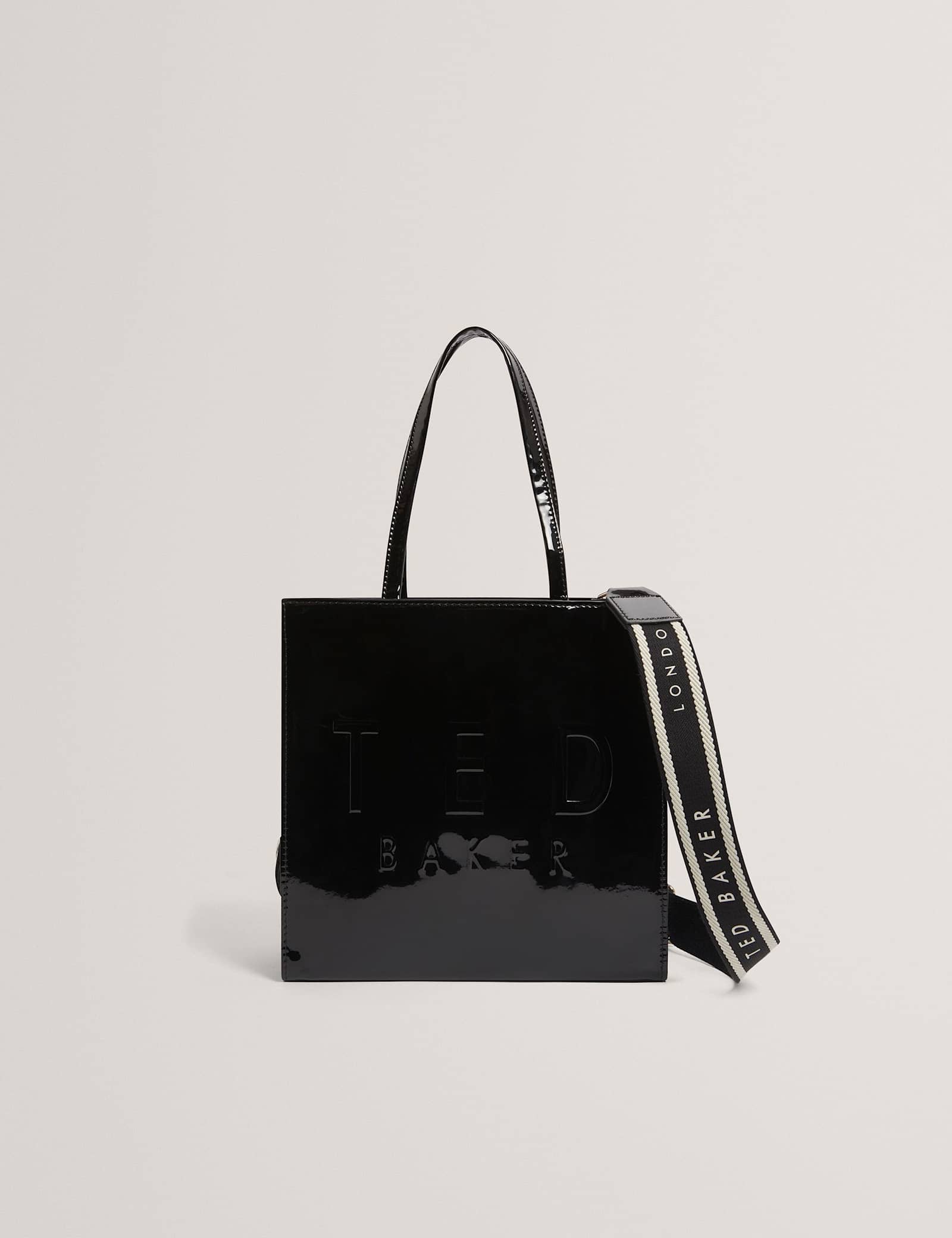 Patent Finish Webbing Strap Tote Bag - image 1