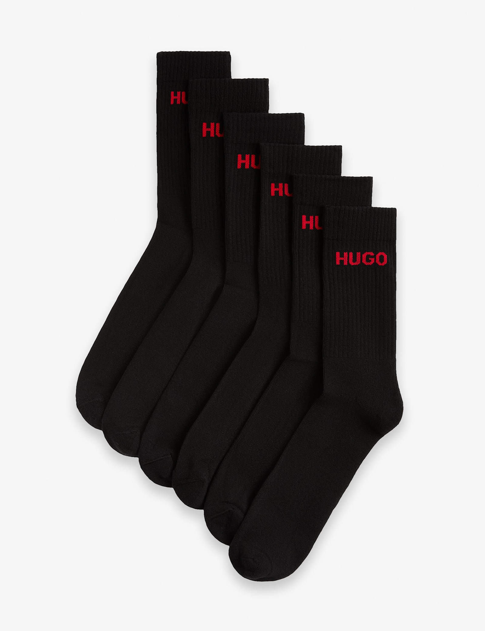 6 Pack Logo Cotton Rich Ribbed Socks - image 4