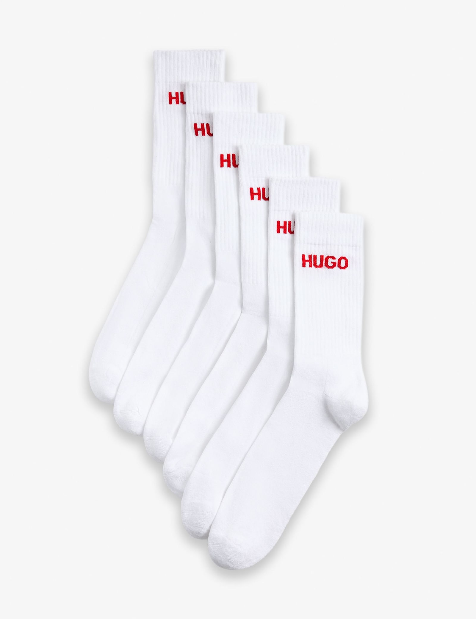 6 Pack Logo Cotton Rich Ribbed Socks - image 3