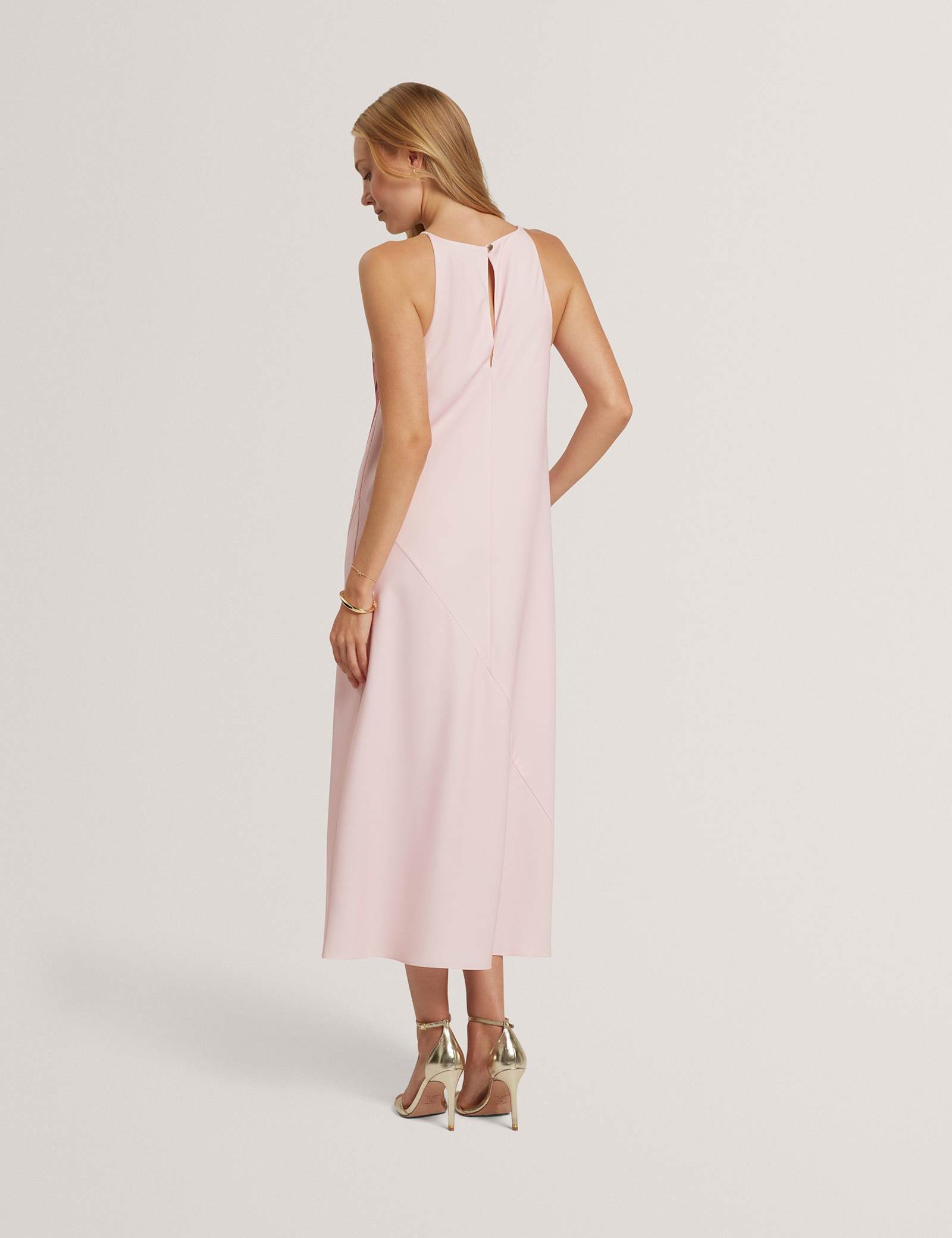 Floral Halter Neck Midi Column Dress - image 3