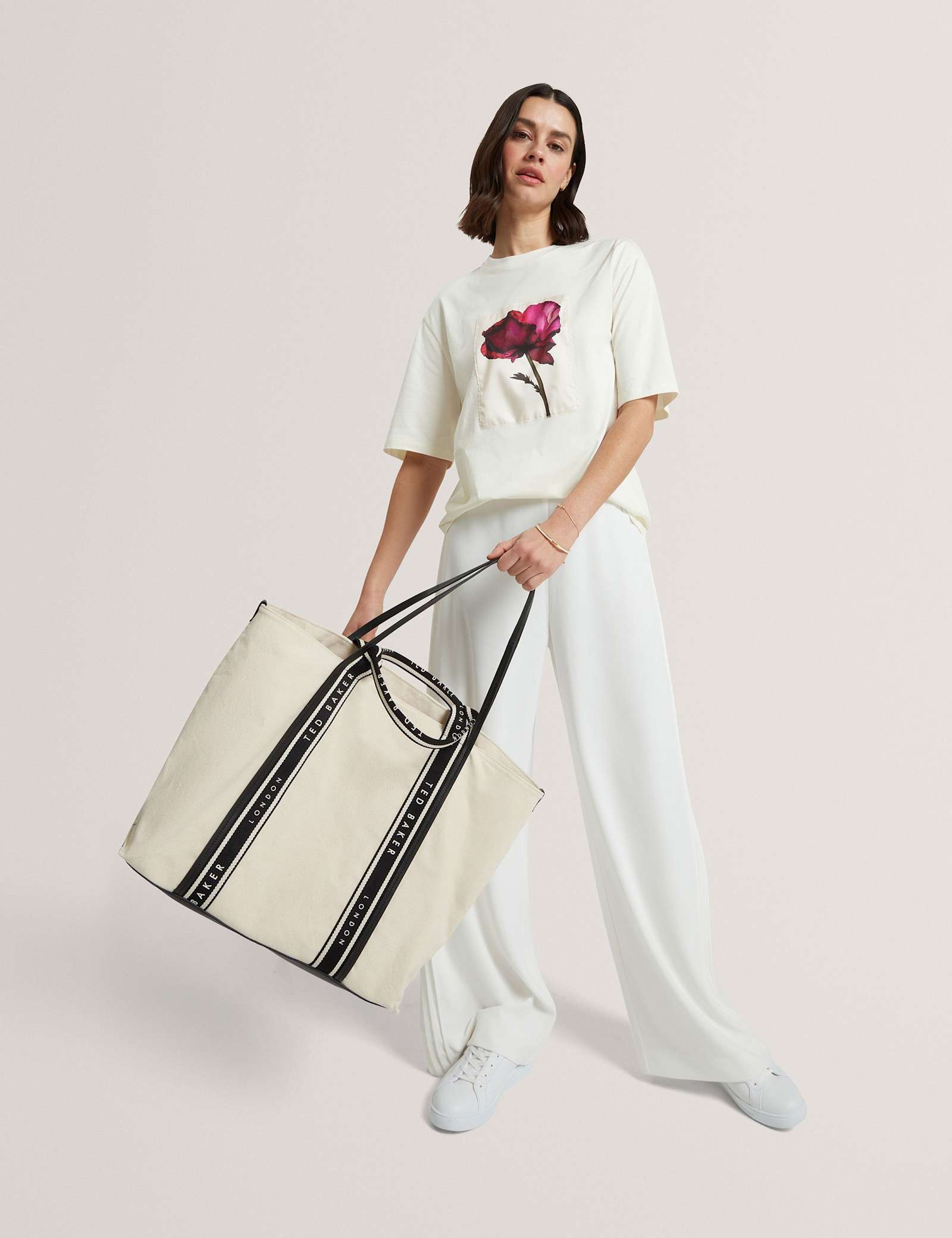 Canvas Logo Webbing Shopper - image 5
