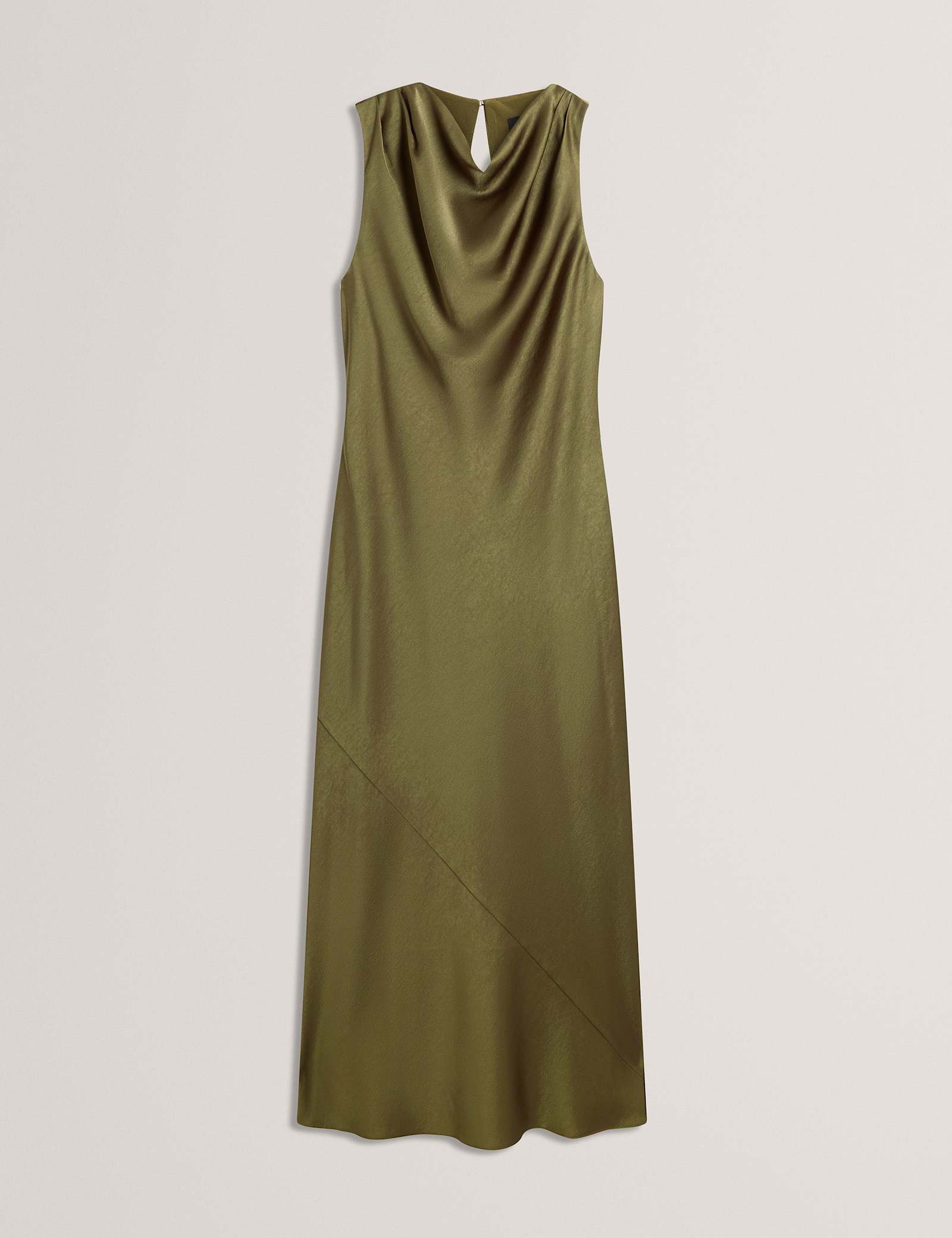 Satin Cowl Neck Midi Slip Dress - image 1