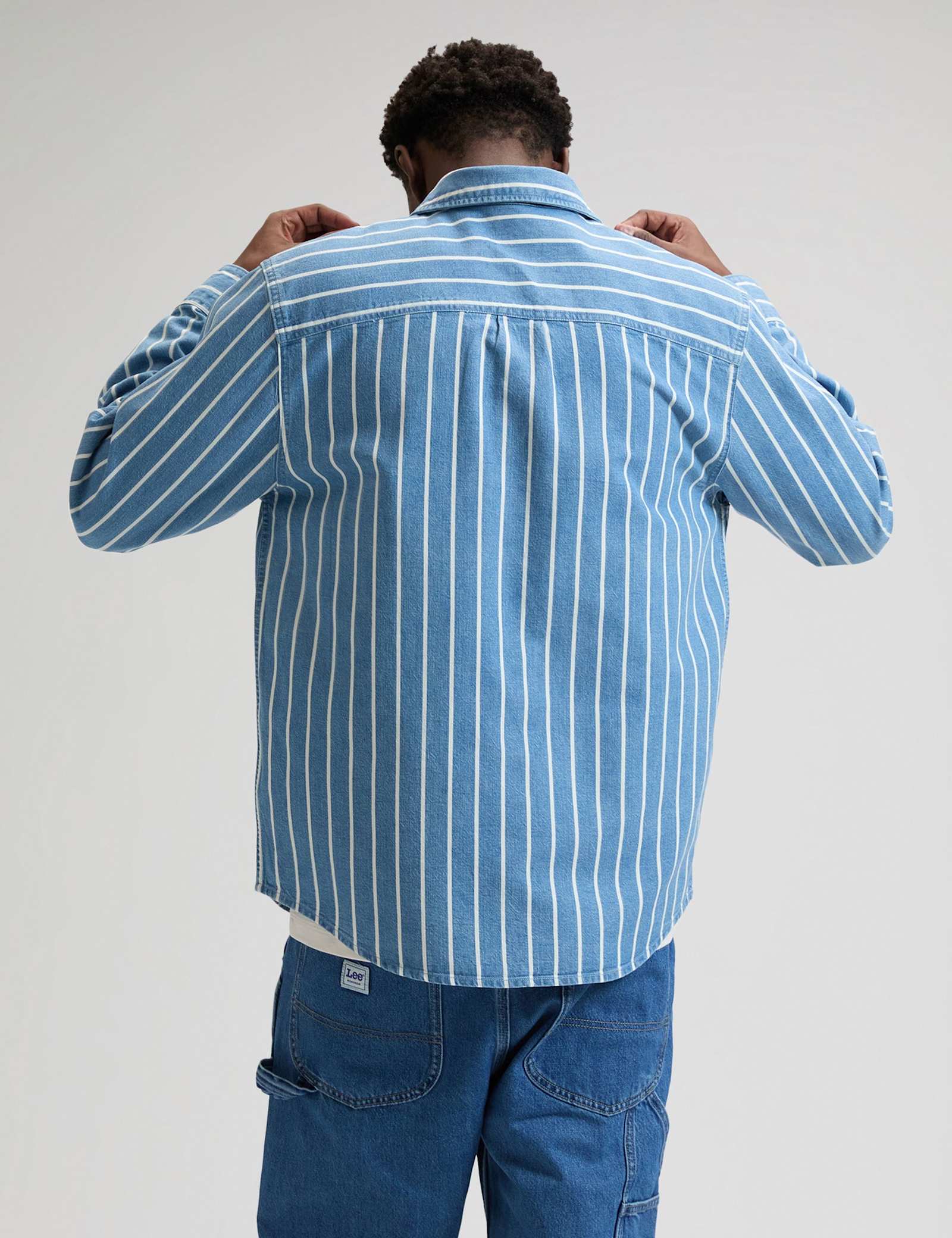 Regular Fit Striped Denim Shirt - image 5