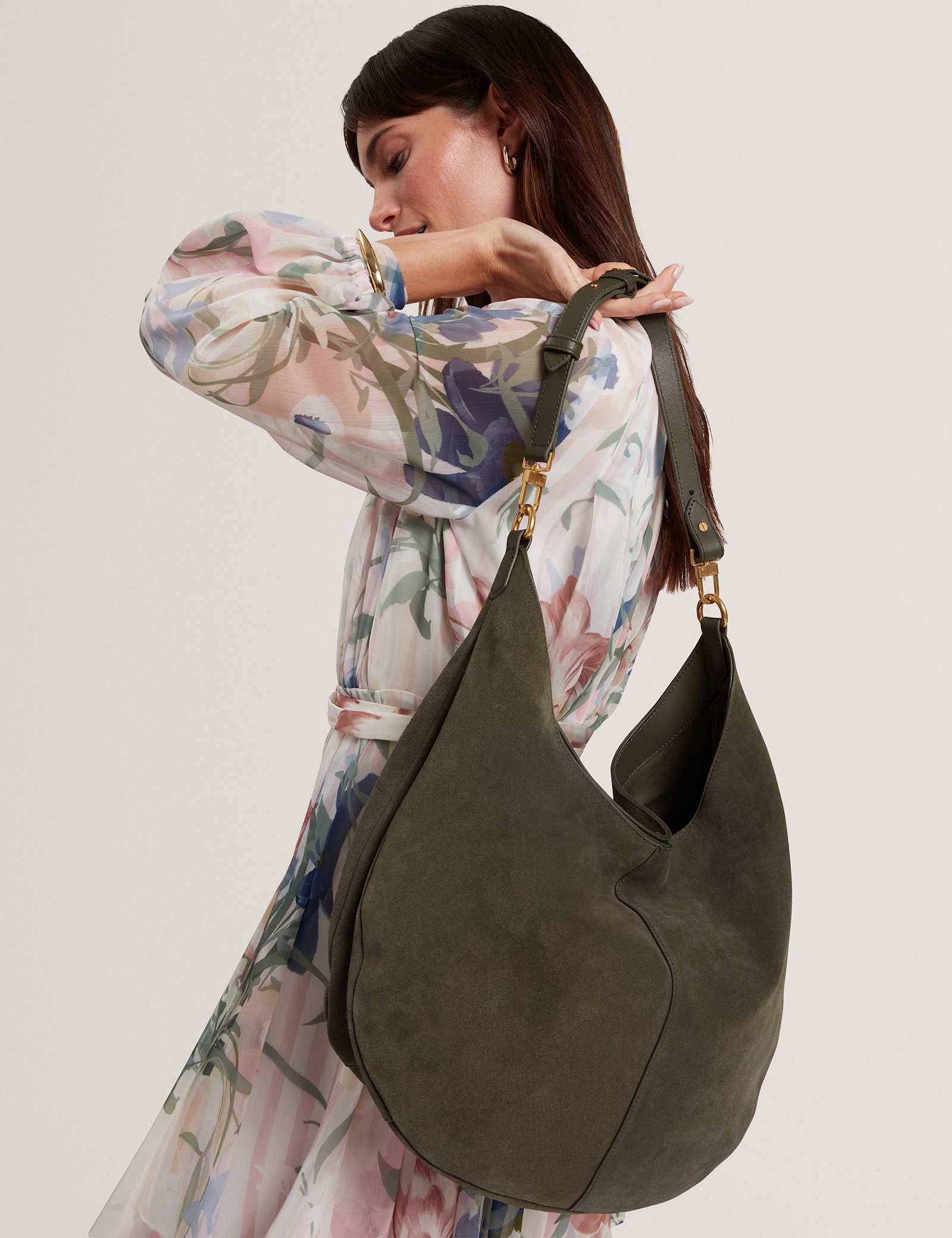 Leather Slouch Shoulder Bag - image 3