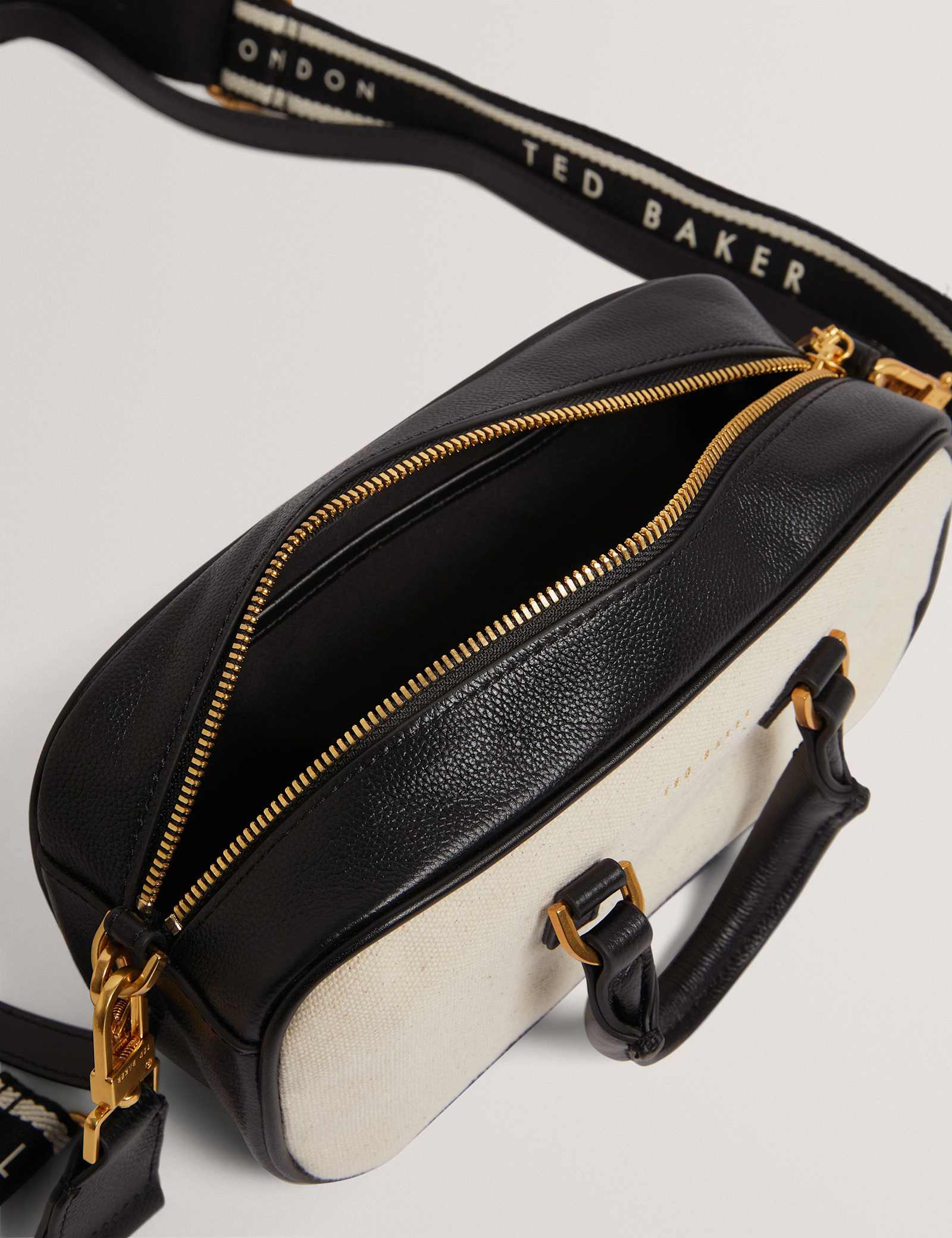 Canvas and Leather Top Handle Bag - image 5