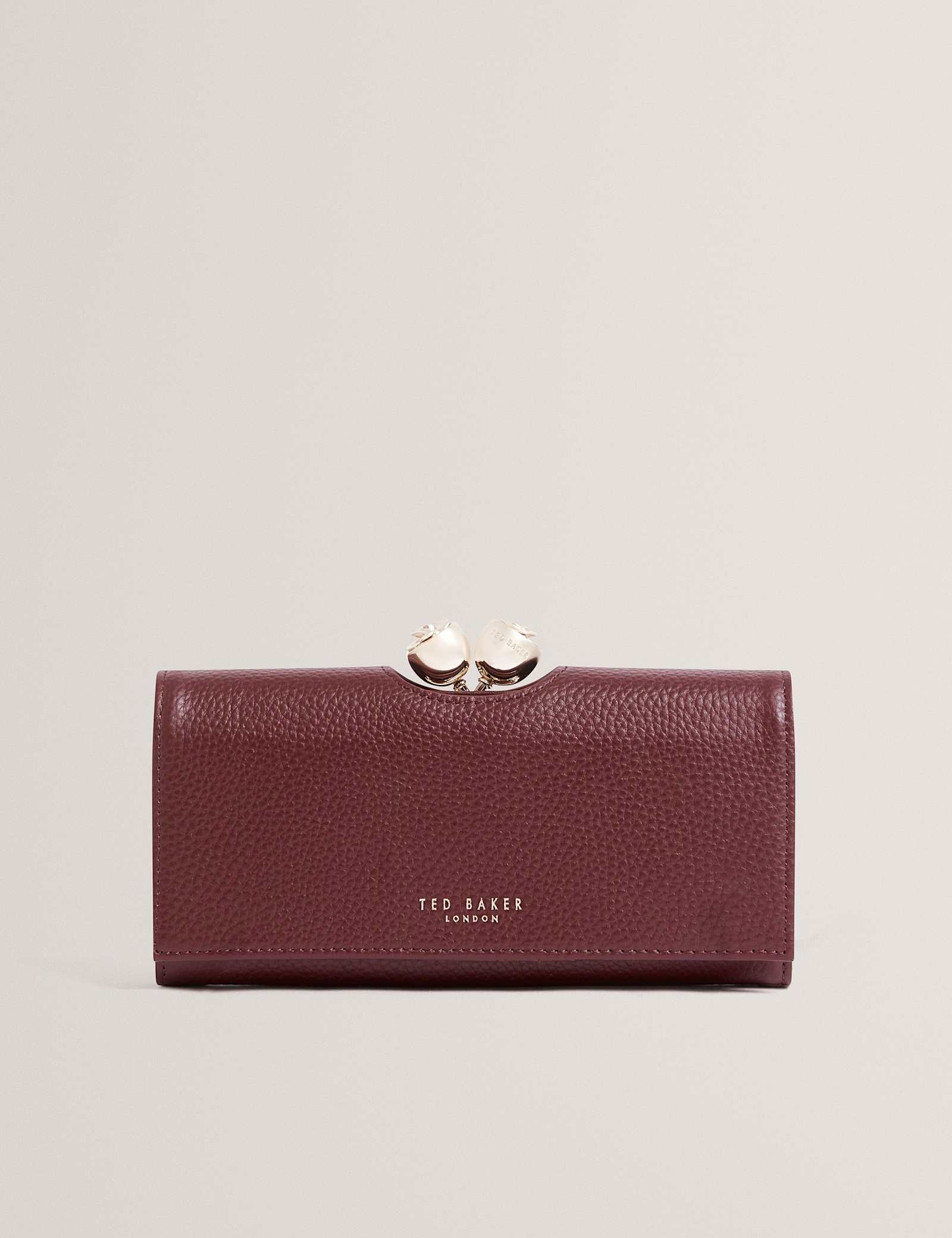 Leather Rose Detail Bobble Purse - image 1