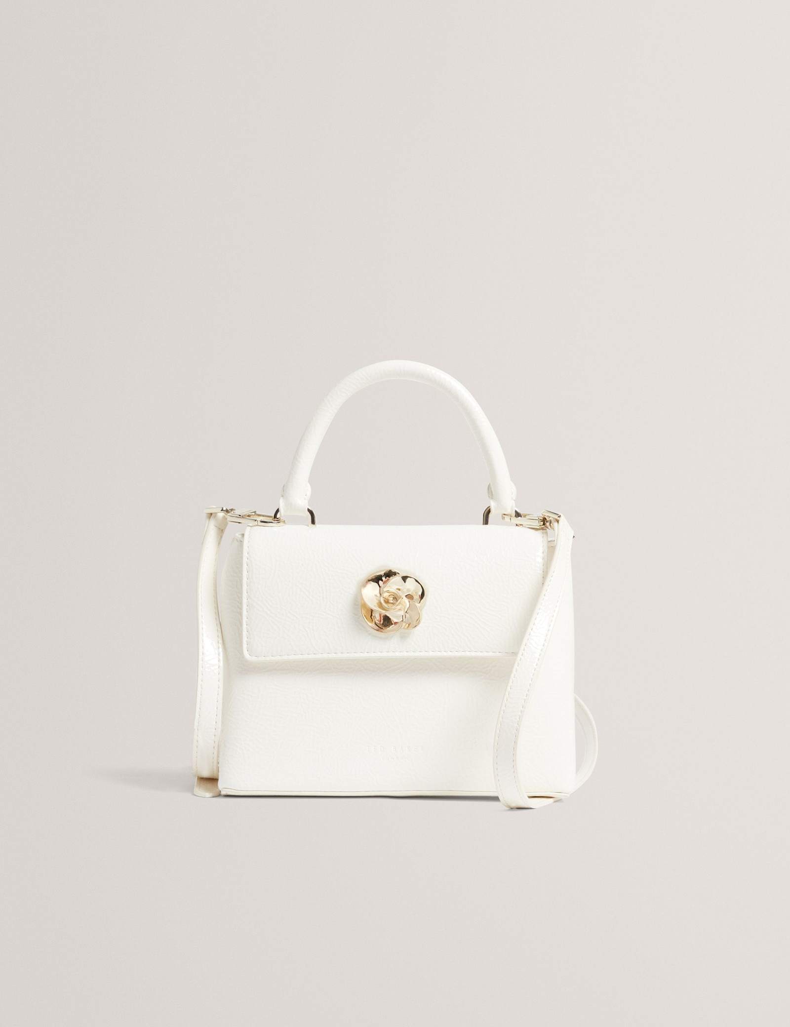 Faux Leather Patent Rose Mini Grab Bag - image 1
