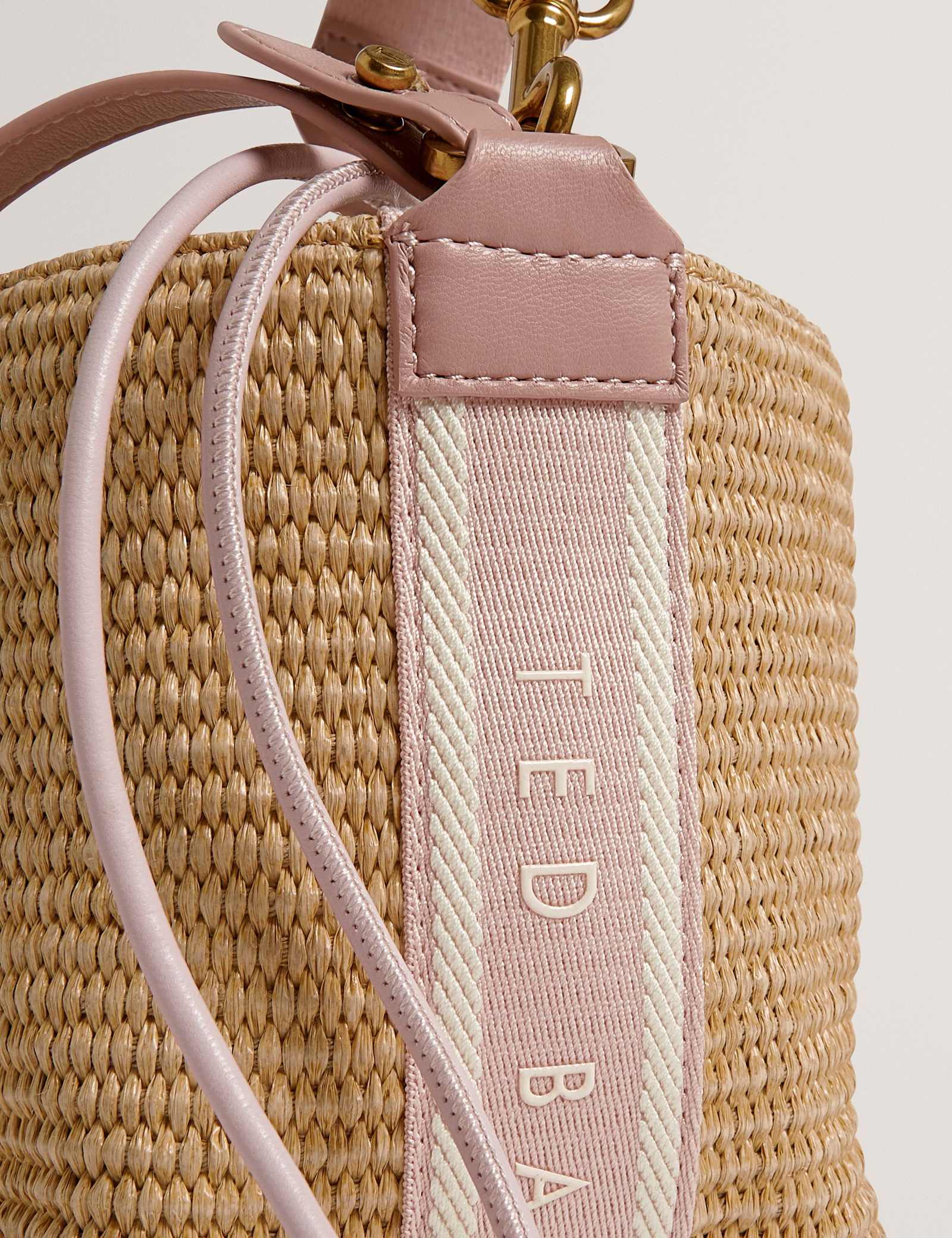 Raffia Drawstring Bucket Bag - image 5