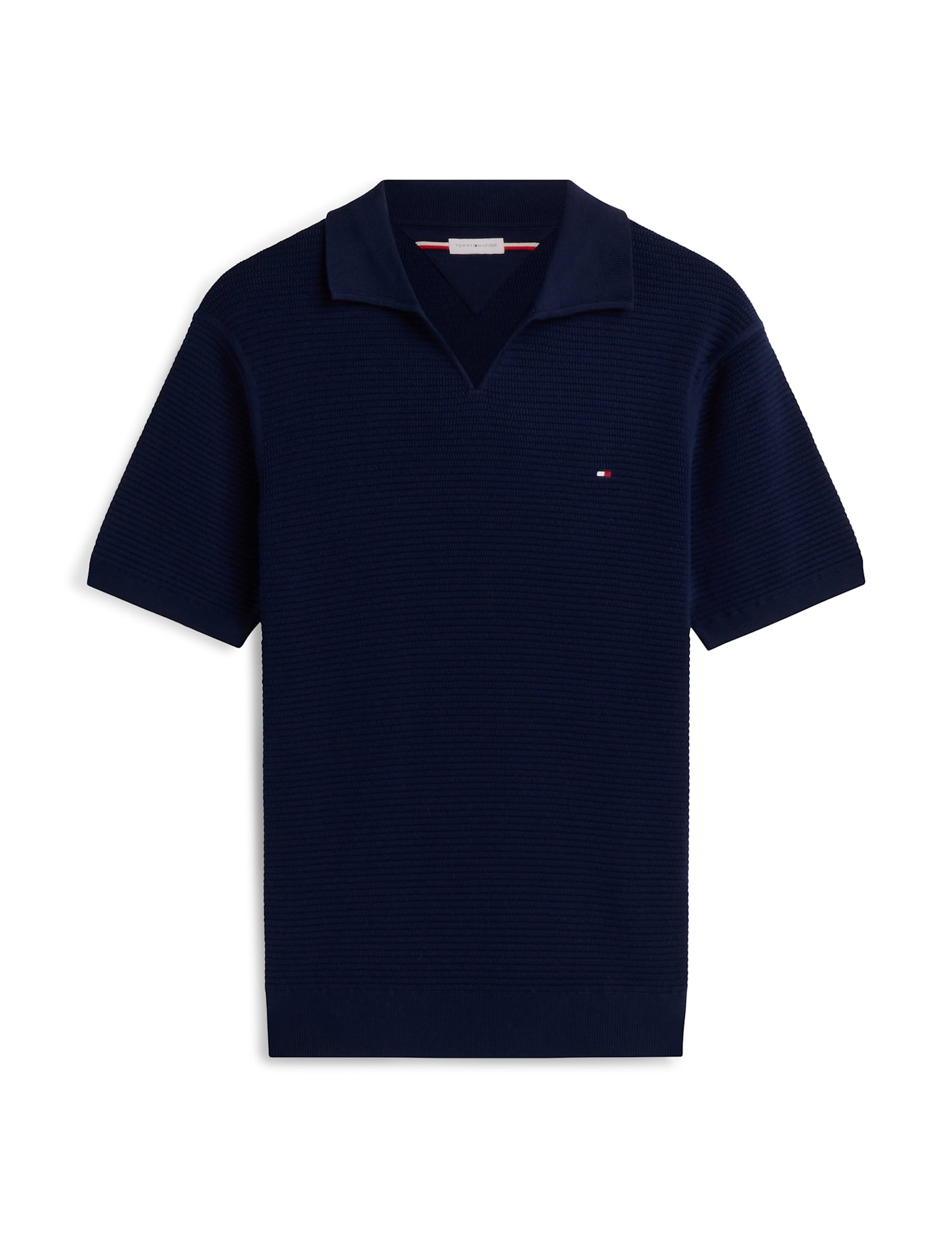 Pure Cotton Textured Knitted Polo Shirt - image 1