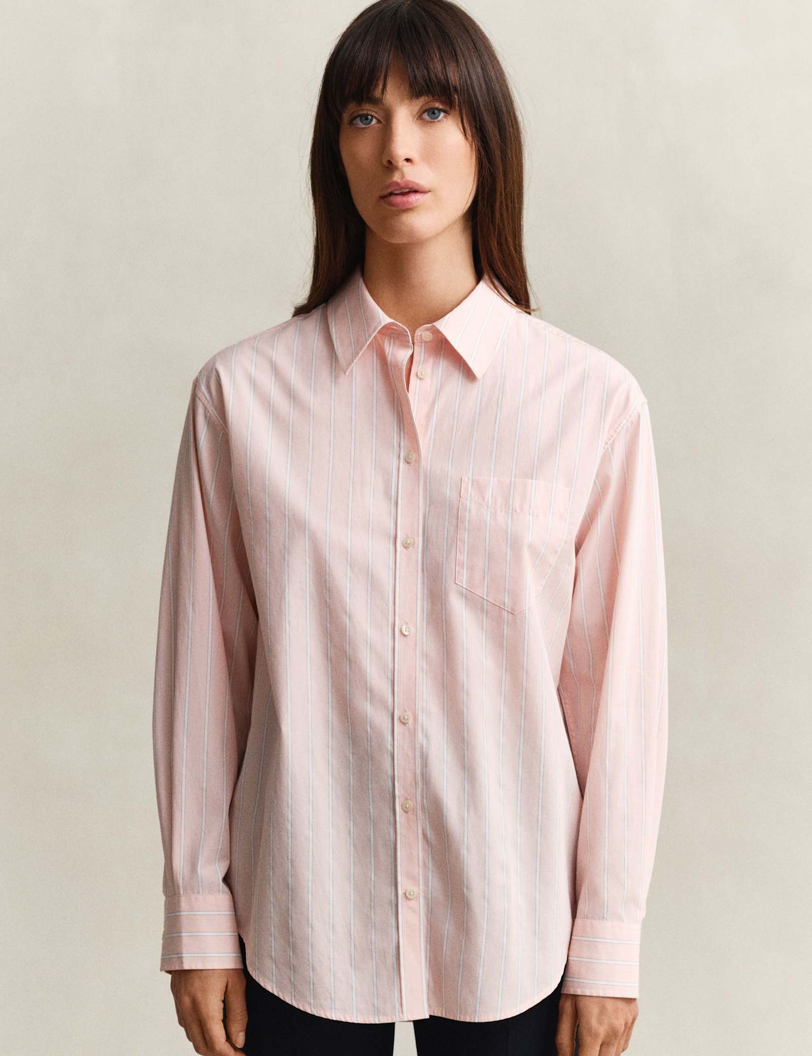 Pure Cotton Poplin Striped Shirt - image 5