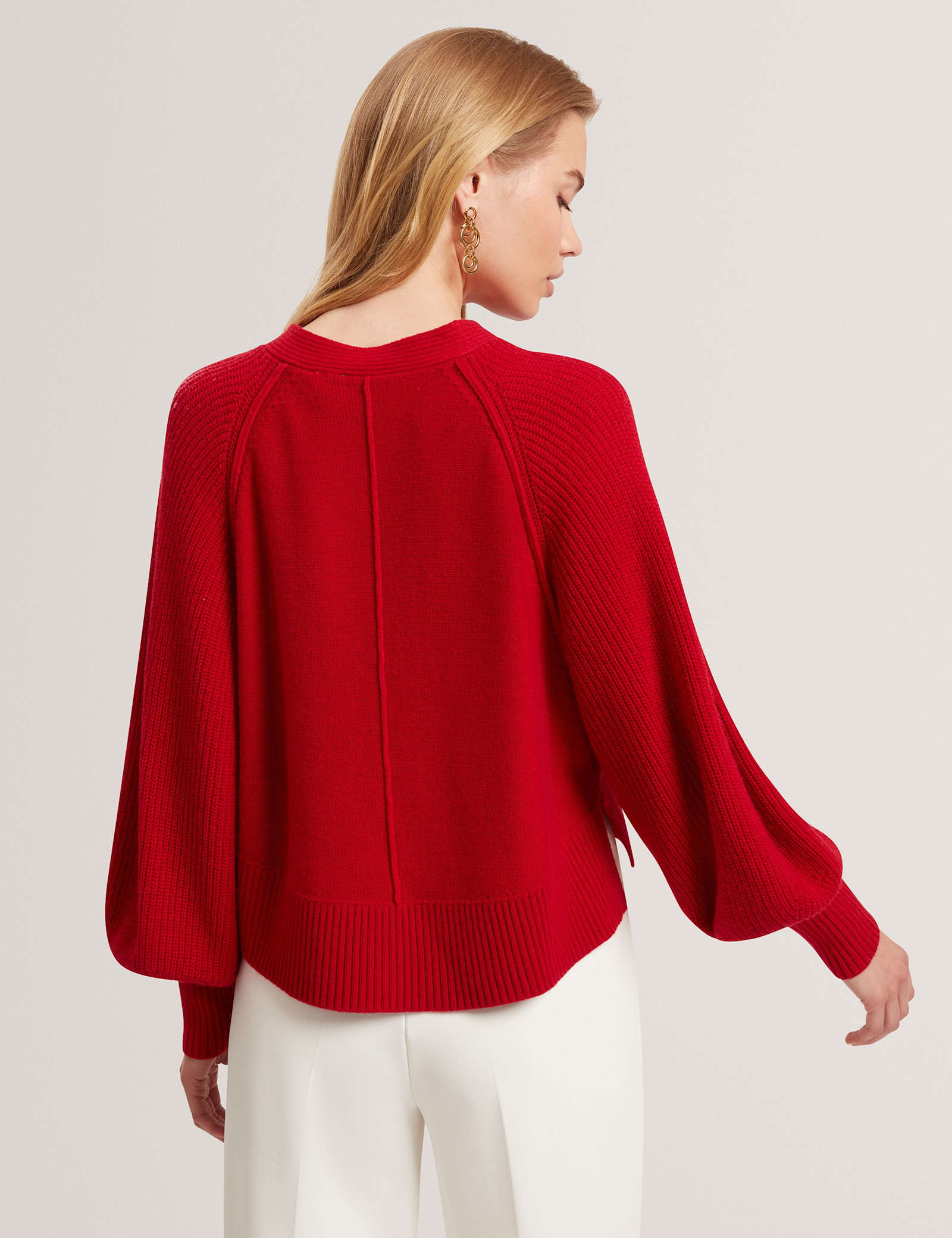 Crew Neck Jumper with Cotton and Merino Wool - image 2
