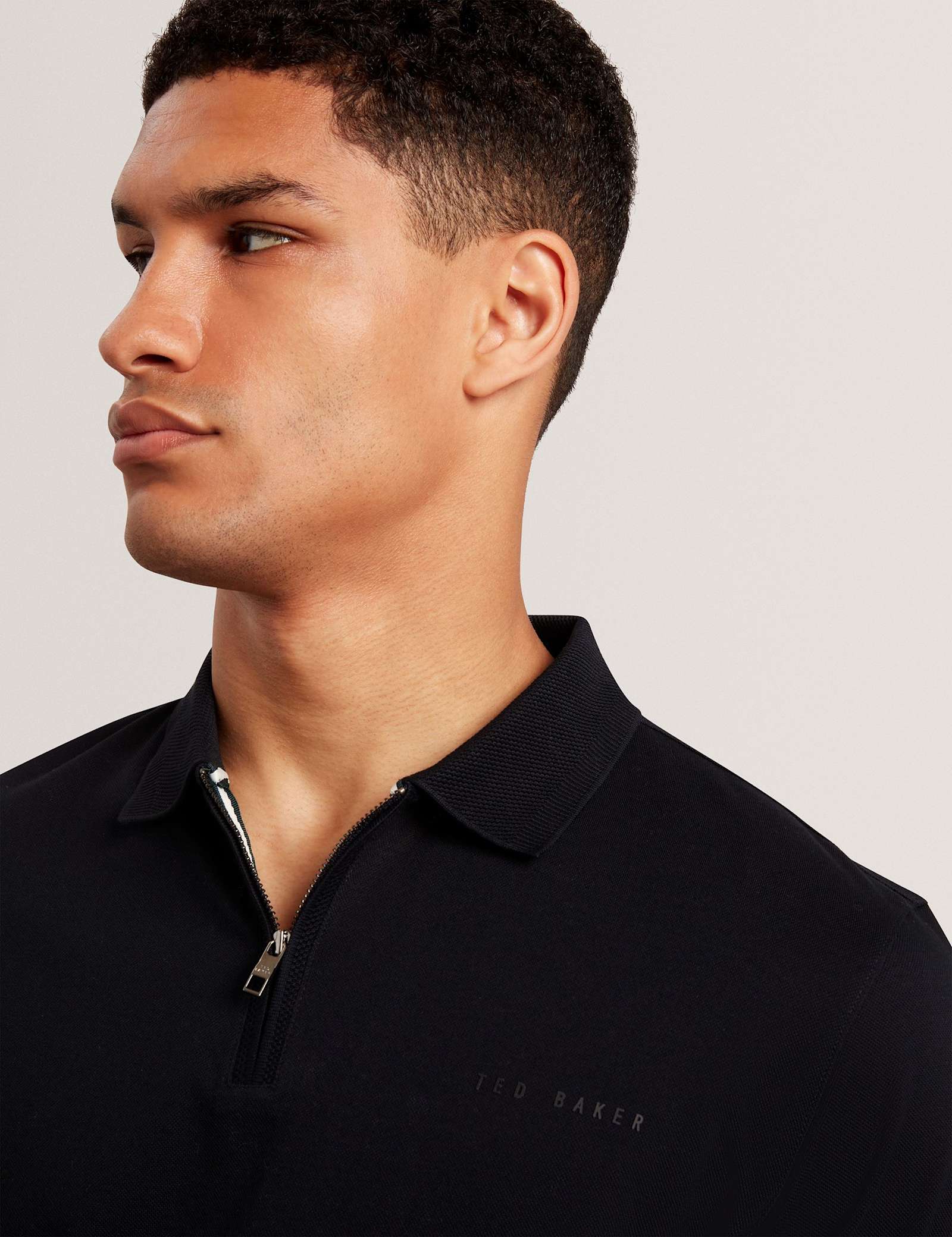 Pure Cotton Half Zip Polo Shirt - image 3
