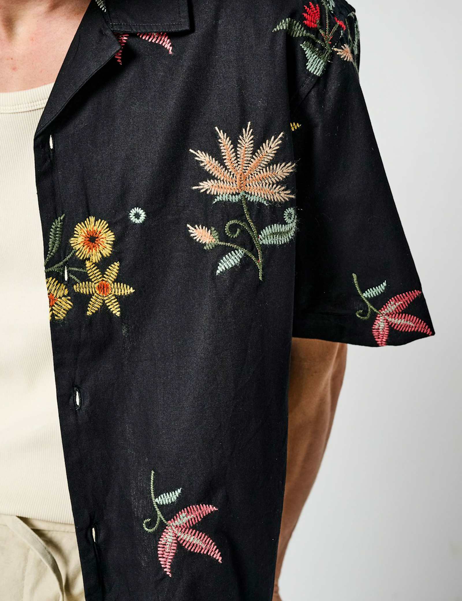 Pure Cotton Relaxed Fit Embroidered Shirt - image 2