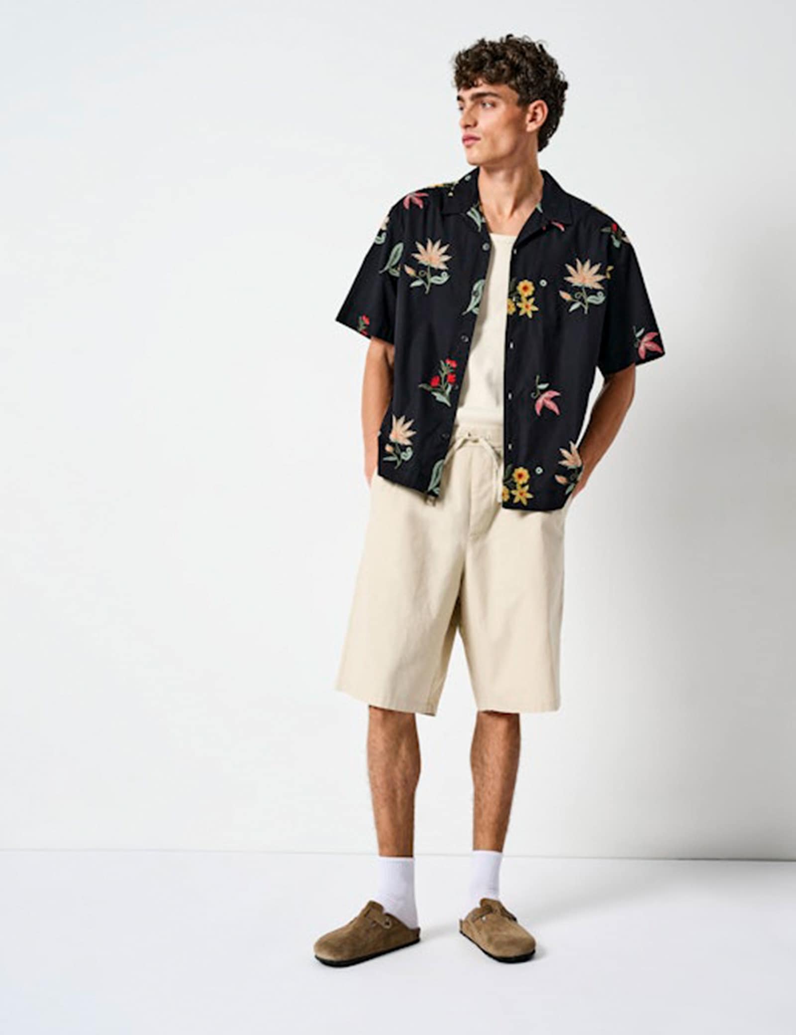 Pure Cotton Relaxed Fit Embroidered Shirt - image 3