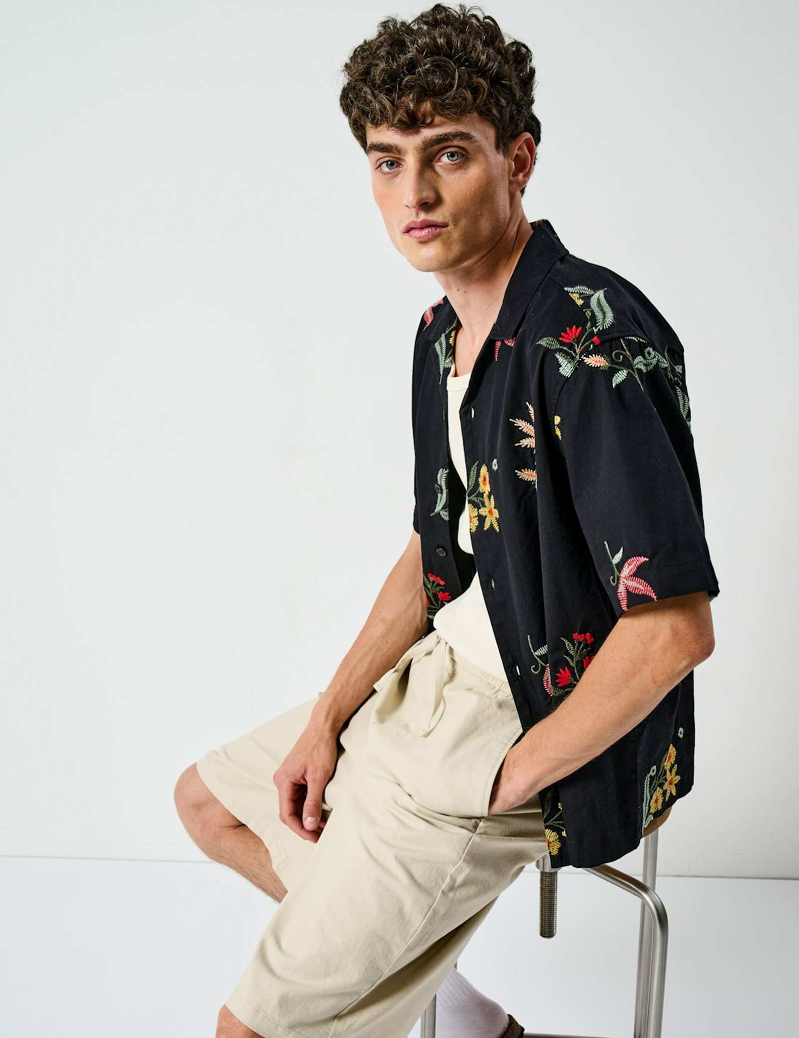 Pure Cotton Relaxed Fit Embroidered Shirt - image 4