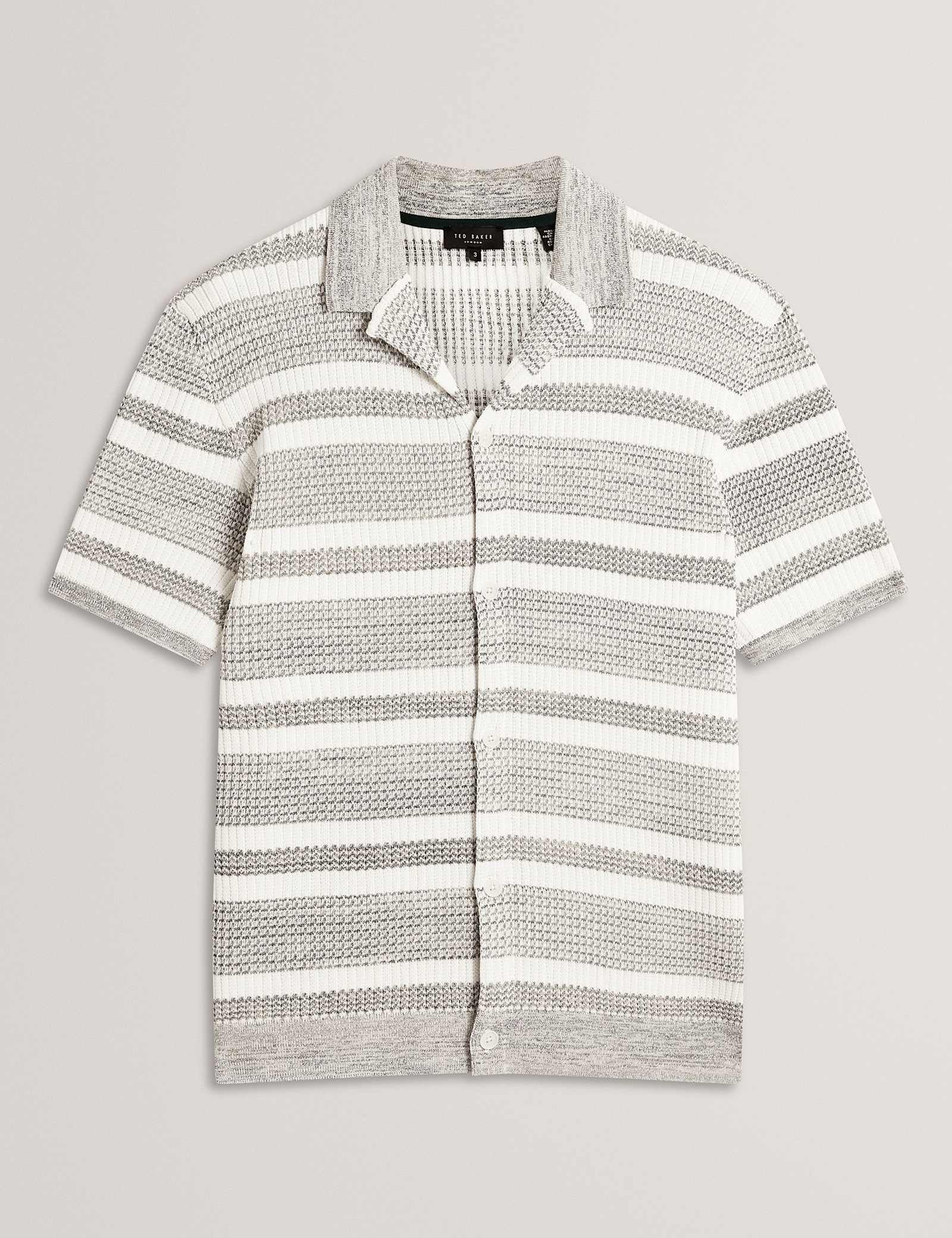 Striped Collared Neck Knitted Shirt - image 3