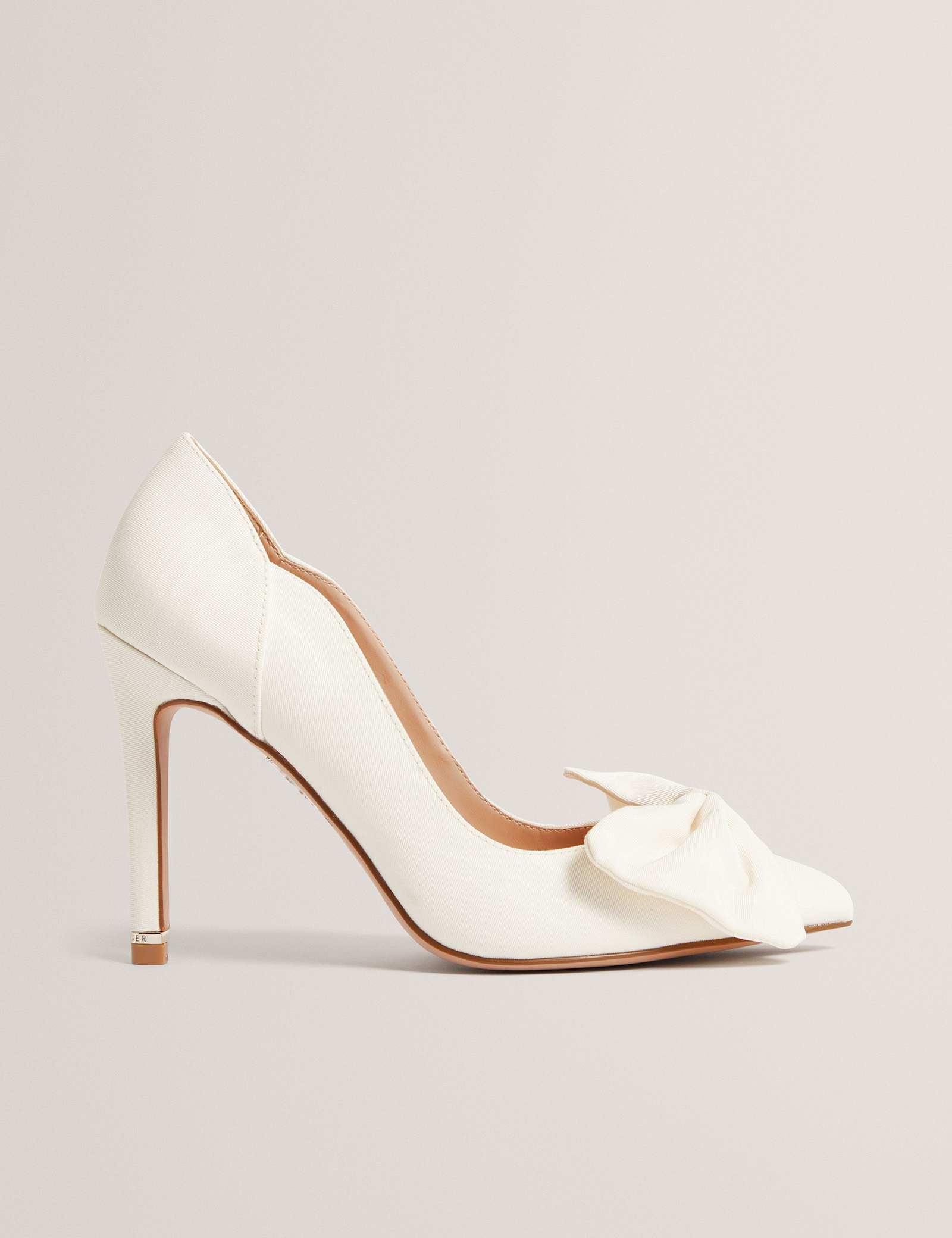 Bow Slip On Stiletto Heel Pointed Court Shoes - image 1